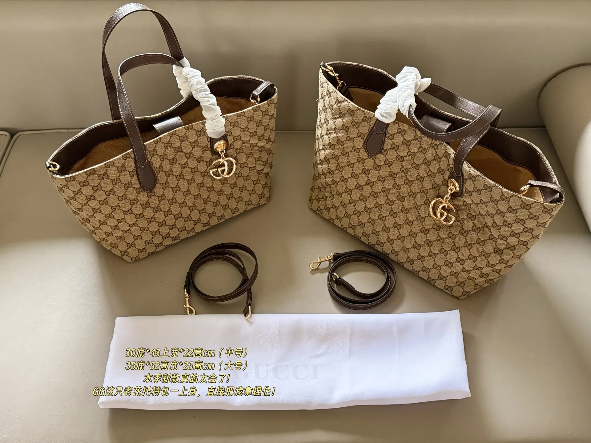 GG Monogram Canvas Tote Bag D33018255 — view 11