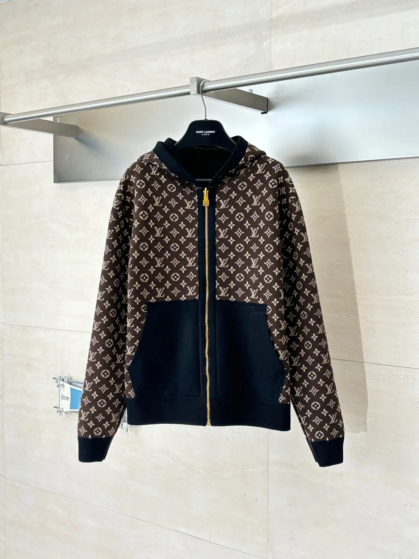 Reversible Monogram Jacquard Wool-Blend Zip-Up Hoodie D33516431 — view 3
