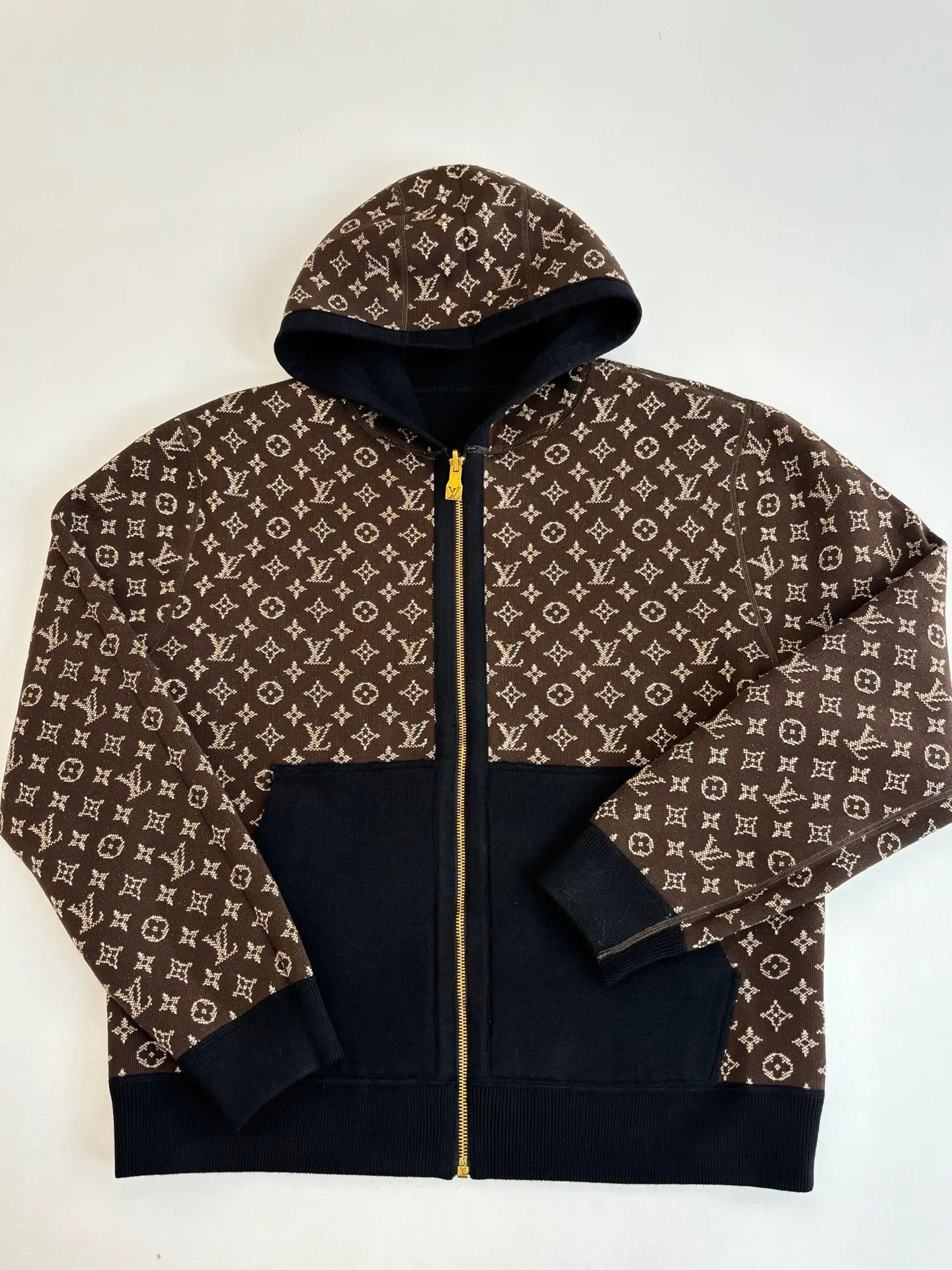 Reversible Monogram Jacquard Wool-Blend Zip-Up Hoodie D33516431 — view 6