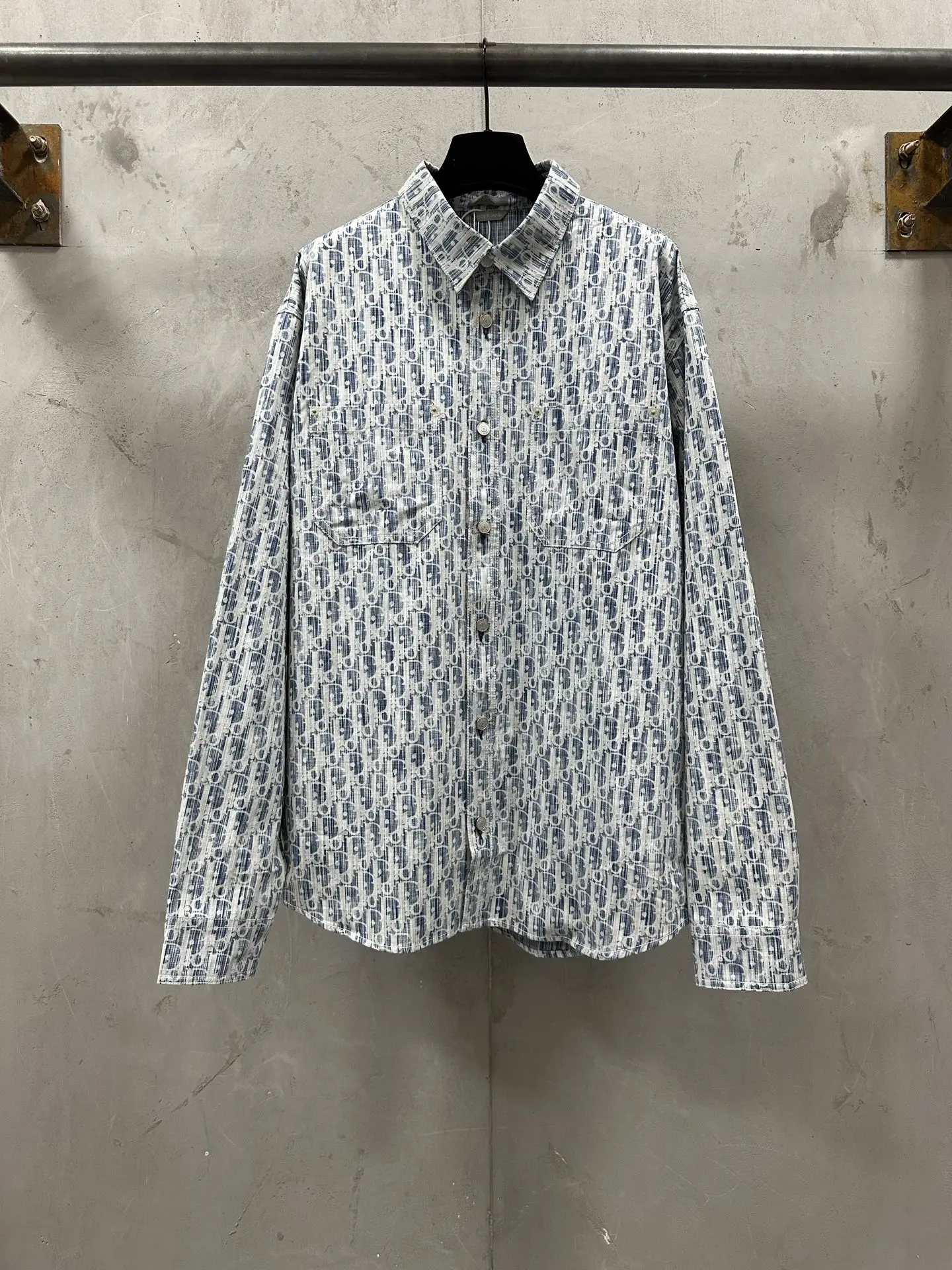 Oblique Kasuri Print Denim Shirt D33523552