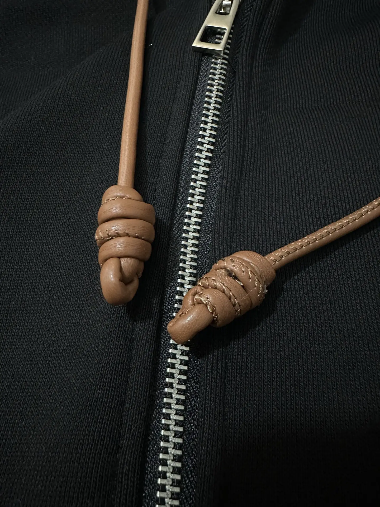 Anagram Embroidered Zip-Up Hoodie with Leather Drawstrings D33523577 — view 7