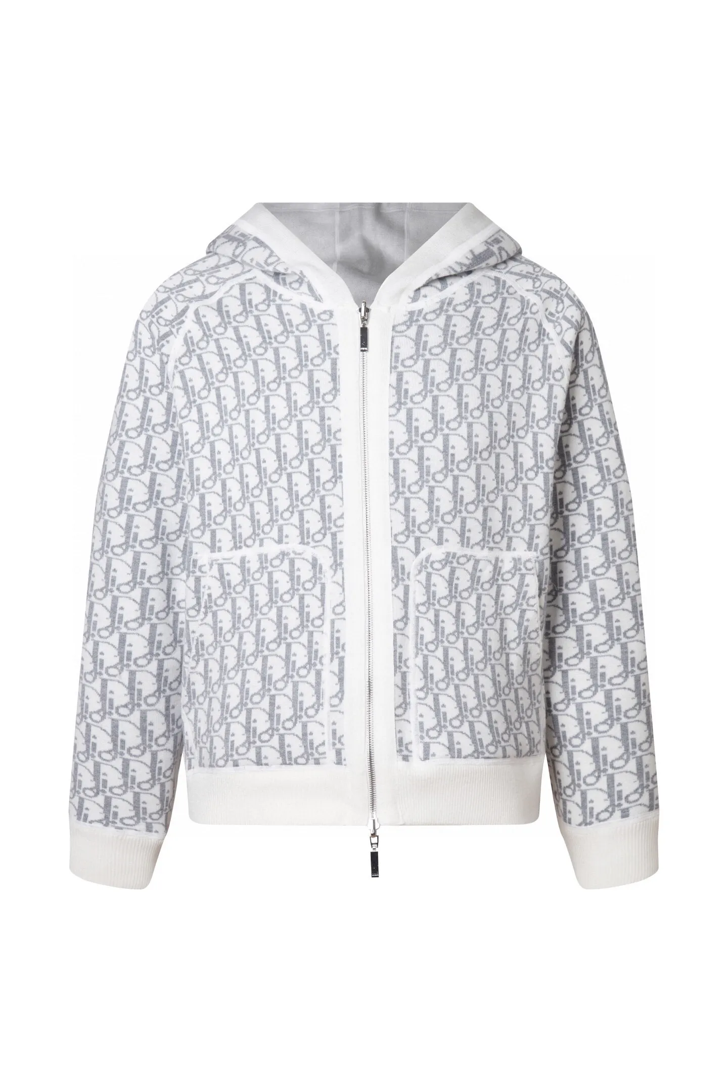 Reversible Logo-Jacquard Cashmere-Blend Hoodie D34016471 — view 3
