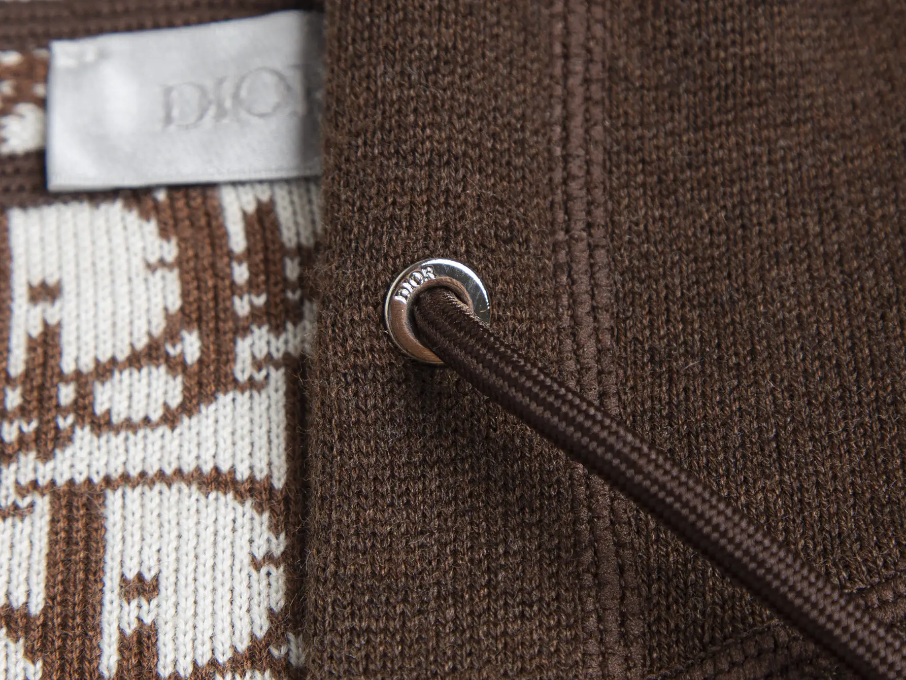Reversible Oblique Jacquard Cashmere-Blend Hoodie D34016470 — view 11