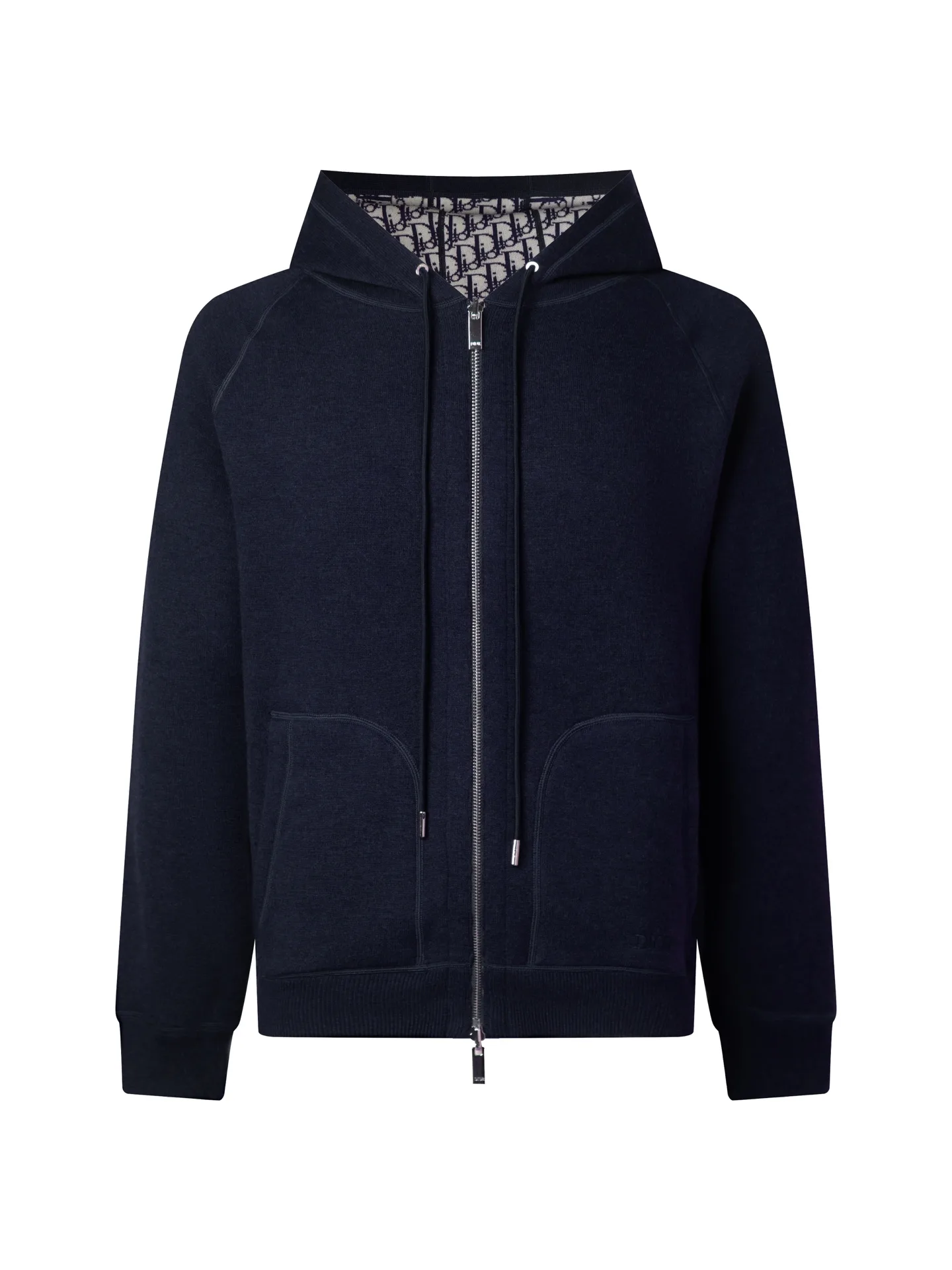 Reversible Oblique Cashmere-Blend Zip-Up Hoodie D34016464