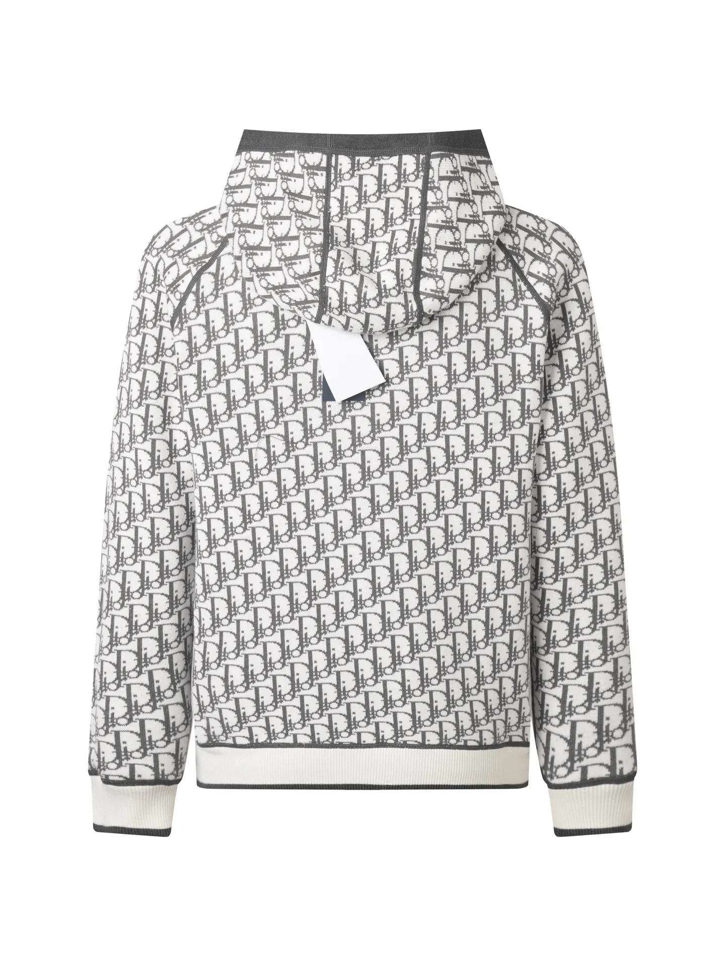 Reversible Oblique Cashmere-Blend Zip Hoodie D34016466 — view 4
