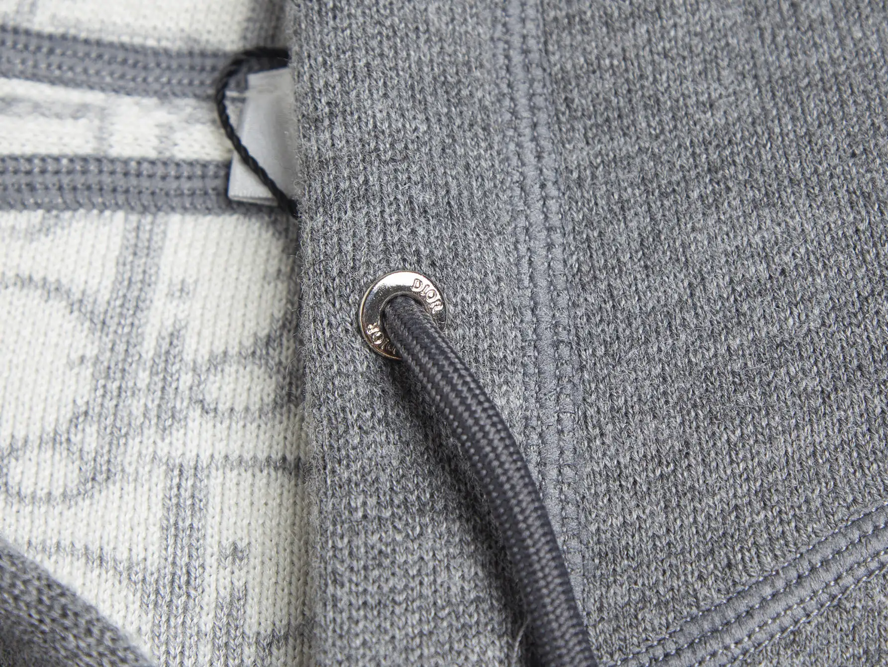 Reversible Oblique Cashmere-Blend Zip Hoodie D34016466 — view 8
