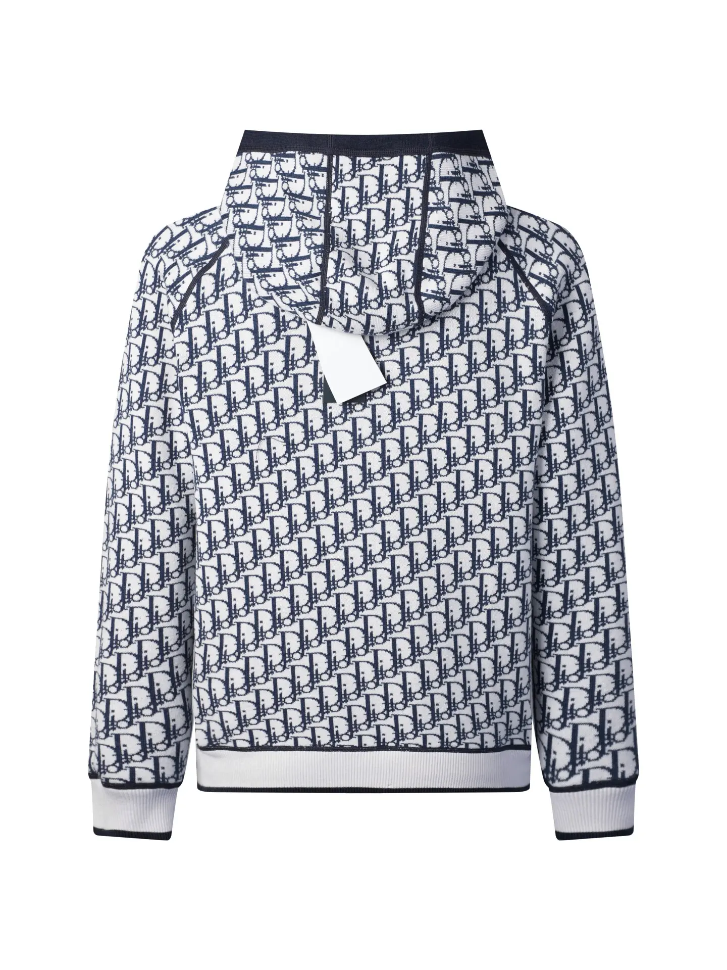 Reversible Oblique Cashmere-Blend Zip-Up Hoodie D34016463 — view 4
