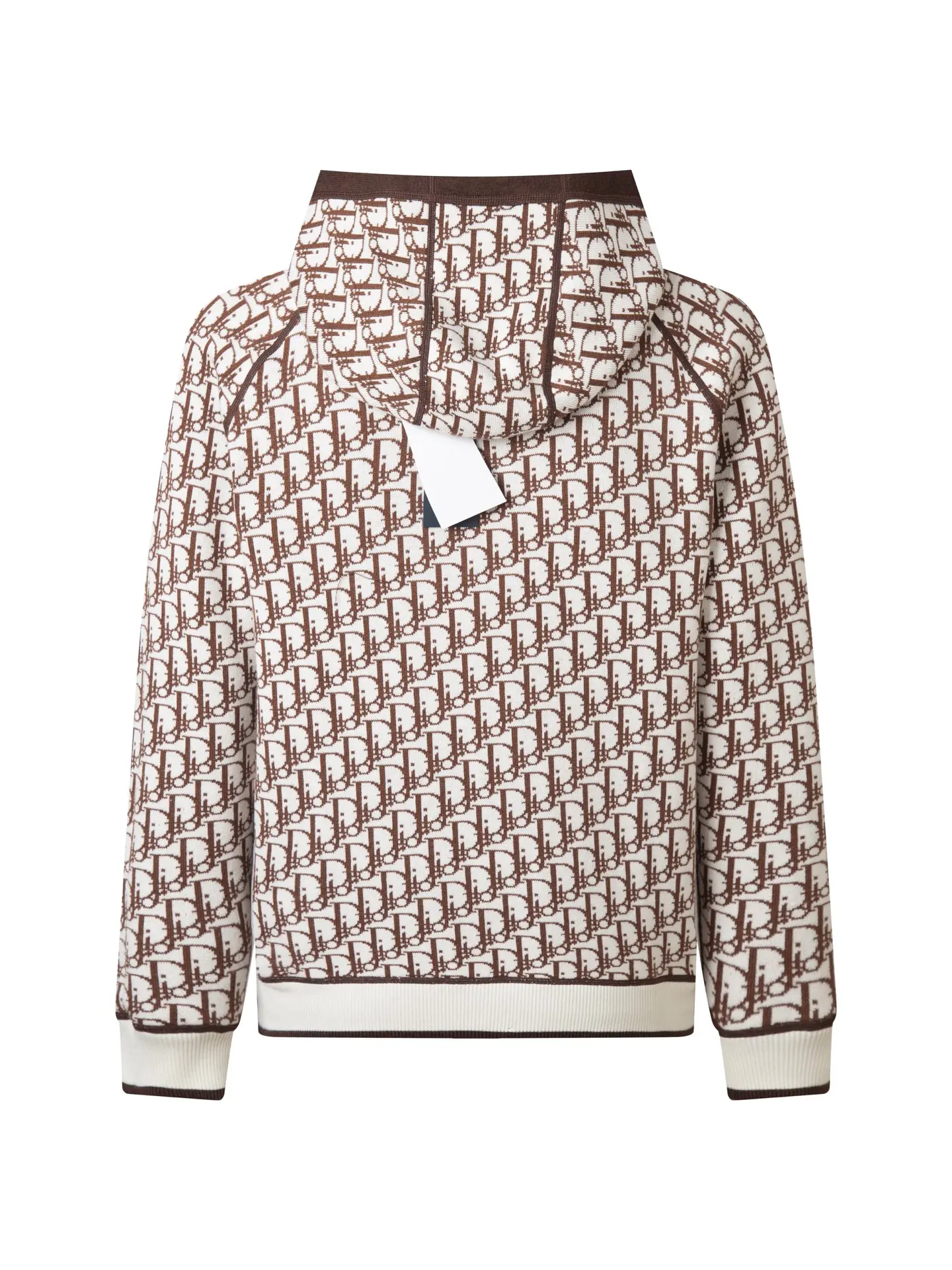 Reversible Oblique Cashmere-Blend Zip-Up Hoodie D34016469 — view 3