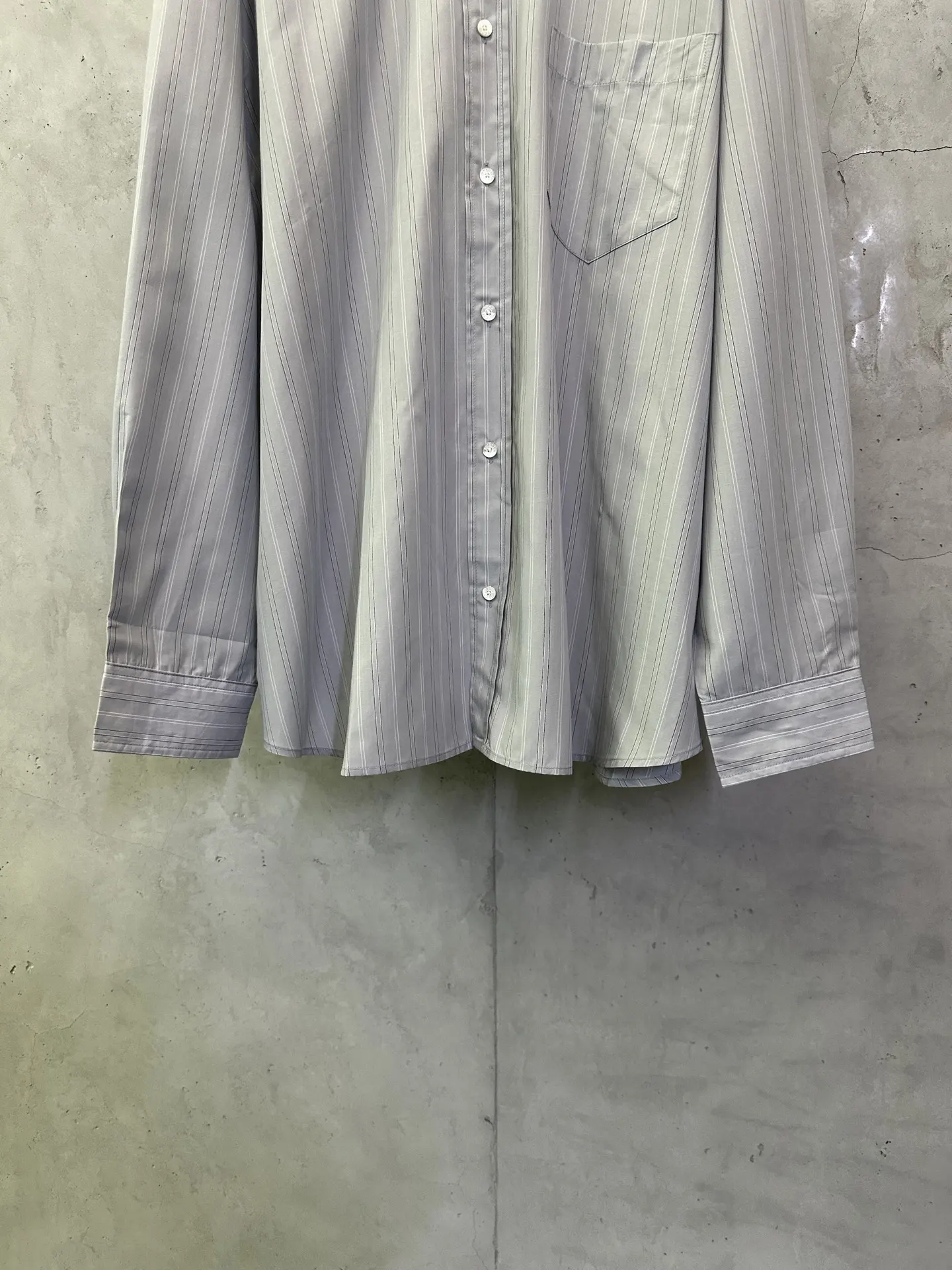 Oversized Striped Cotton-Poplin Shirt D34012856 — view 4
