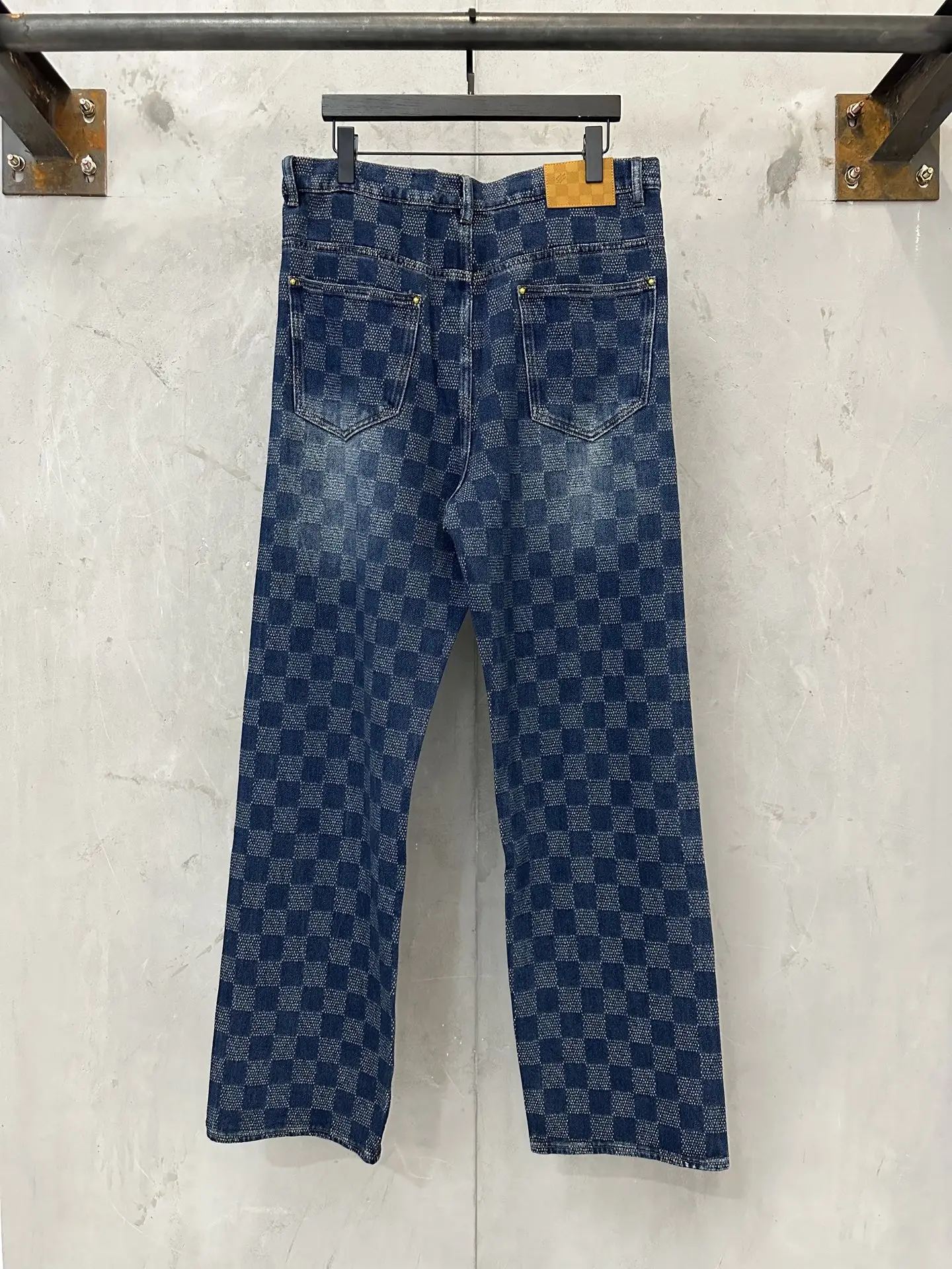 Damier Pattern Straight-Leg Skate Jeans D34011892 — view 2