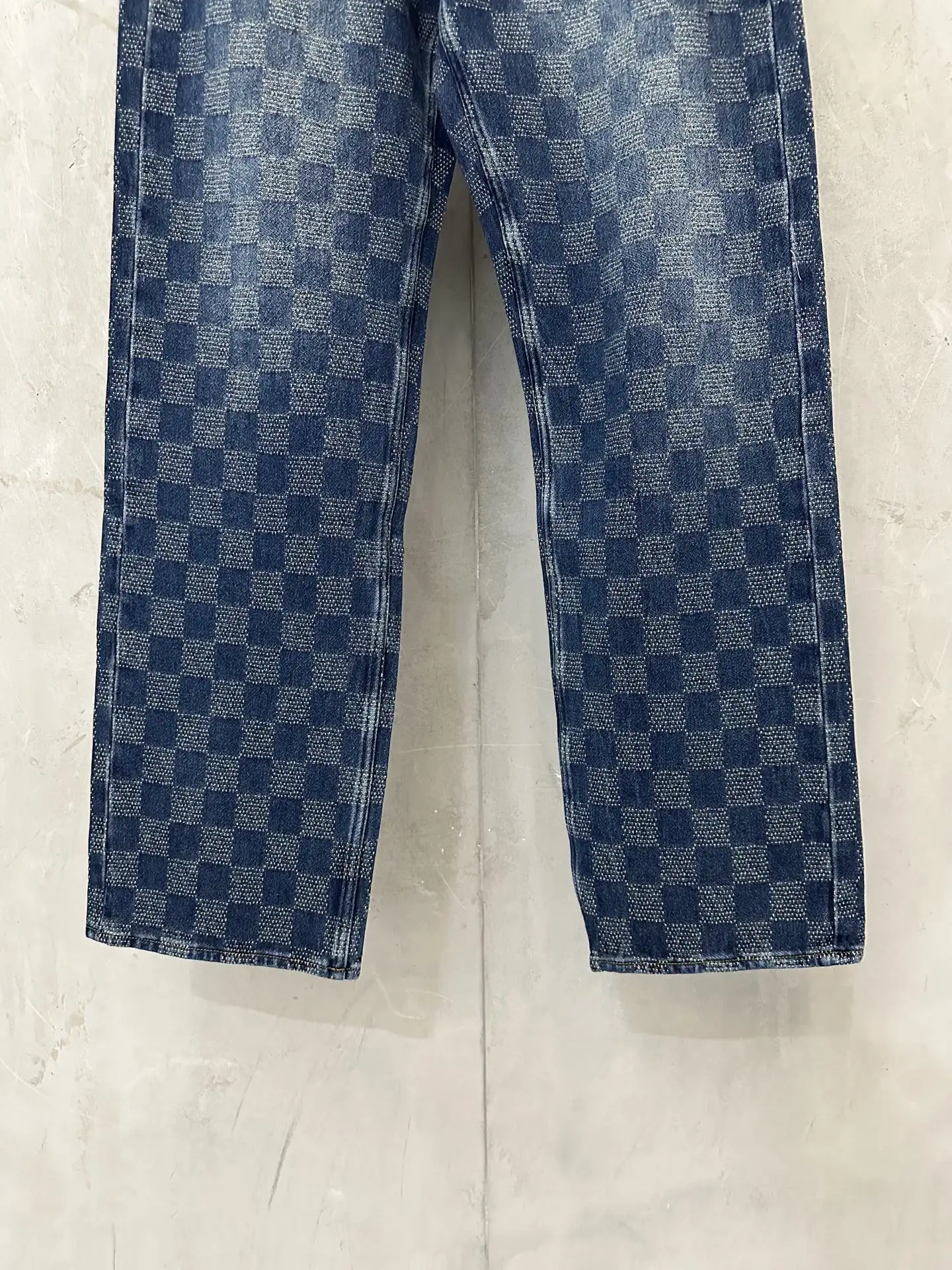 Damier Pattern Straight-Leg Skate Jeans D34011892 — view 4