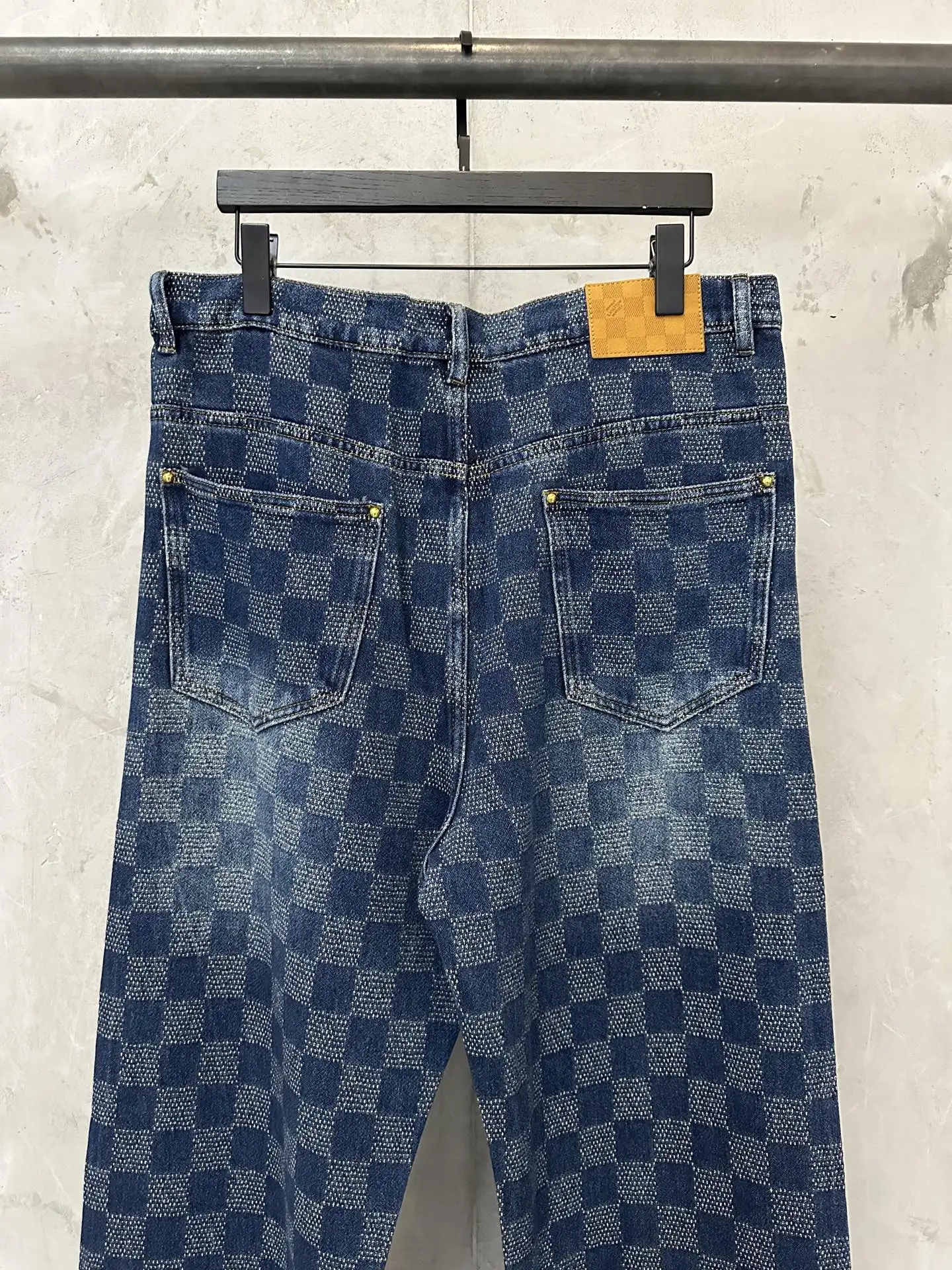 Damier Pattern Straight-Leg Skate Jeans D34011892 — view 5