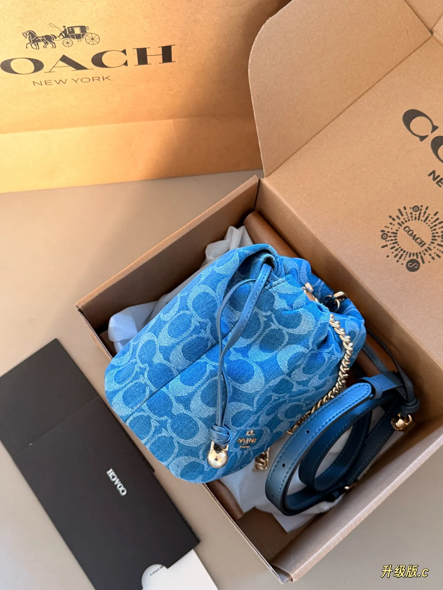 Monogram Denim Bucket Bag D34517905 — view 3