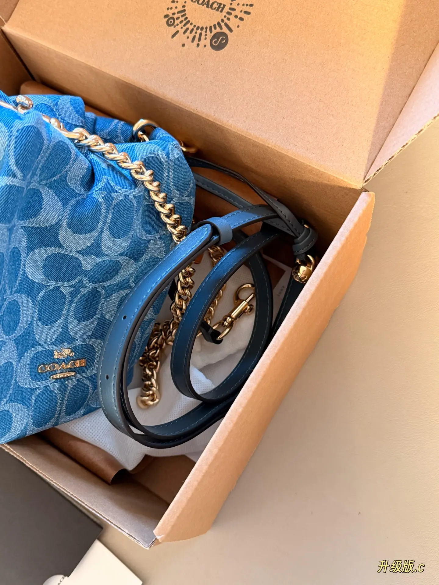 Monogram Denim Bucket Bag D34517905 — view 4