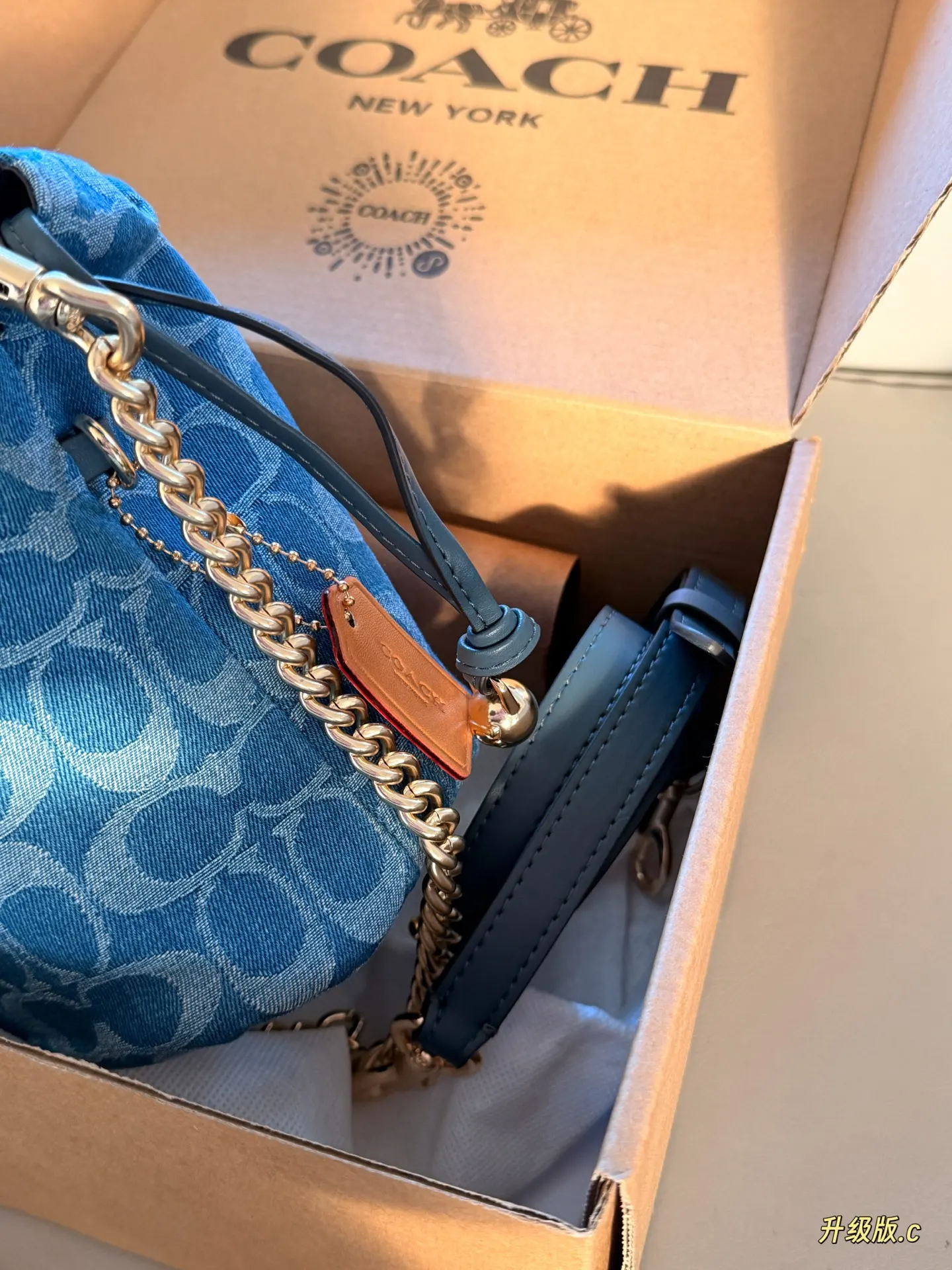 Monogram Denim Bucket Bag D34517905 — view 5