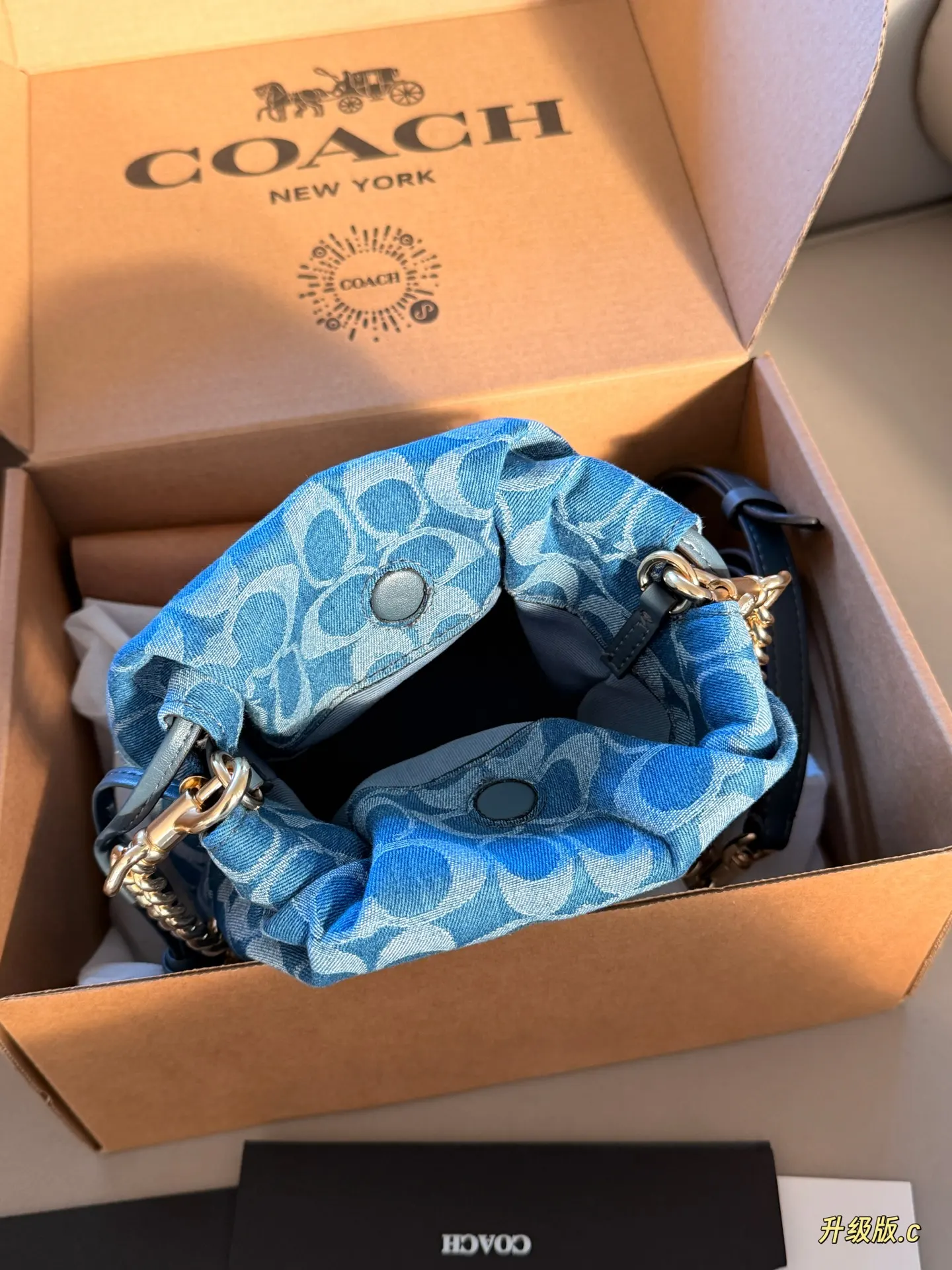 Monogram Denim Bucket Bag D34517905 — view 7
