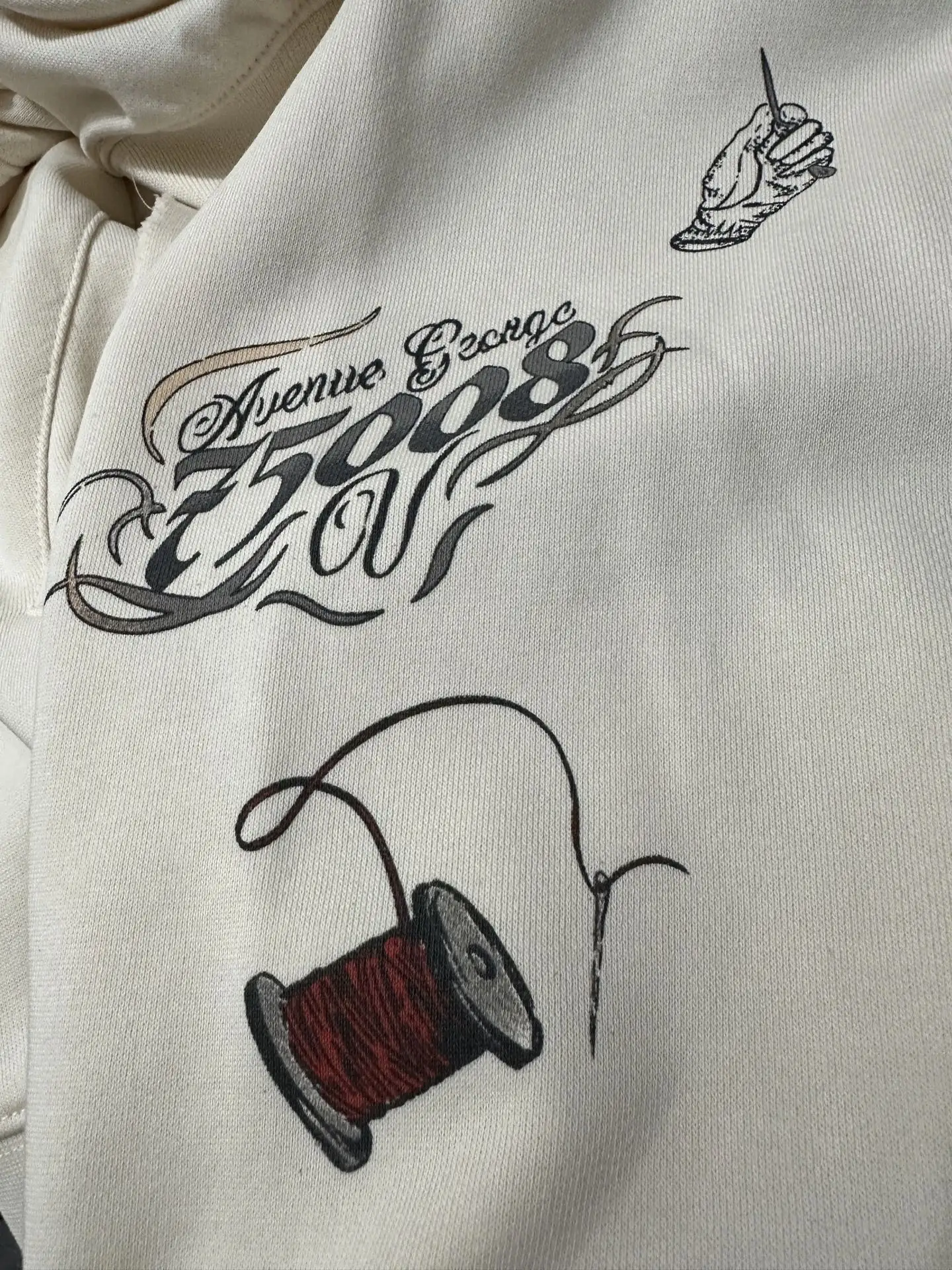 1917 Tattoo Graphic Zip-Up Hoodie D35020240 — view 9