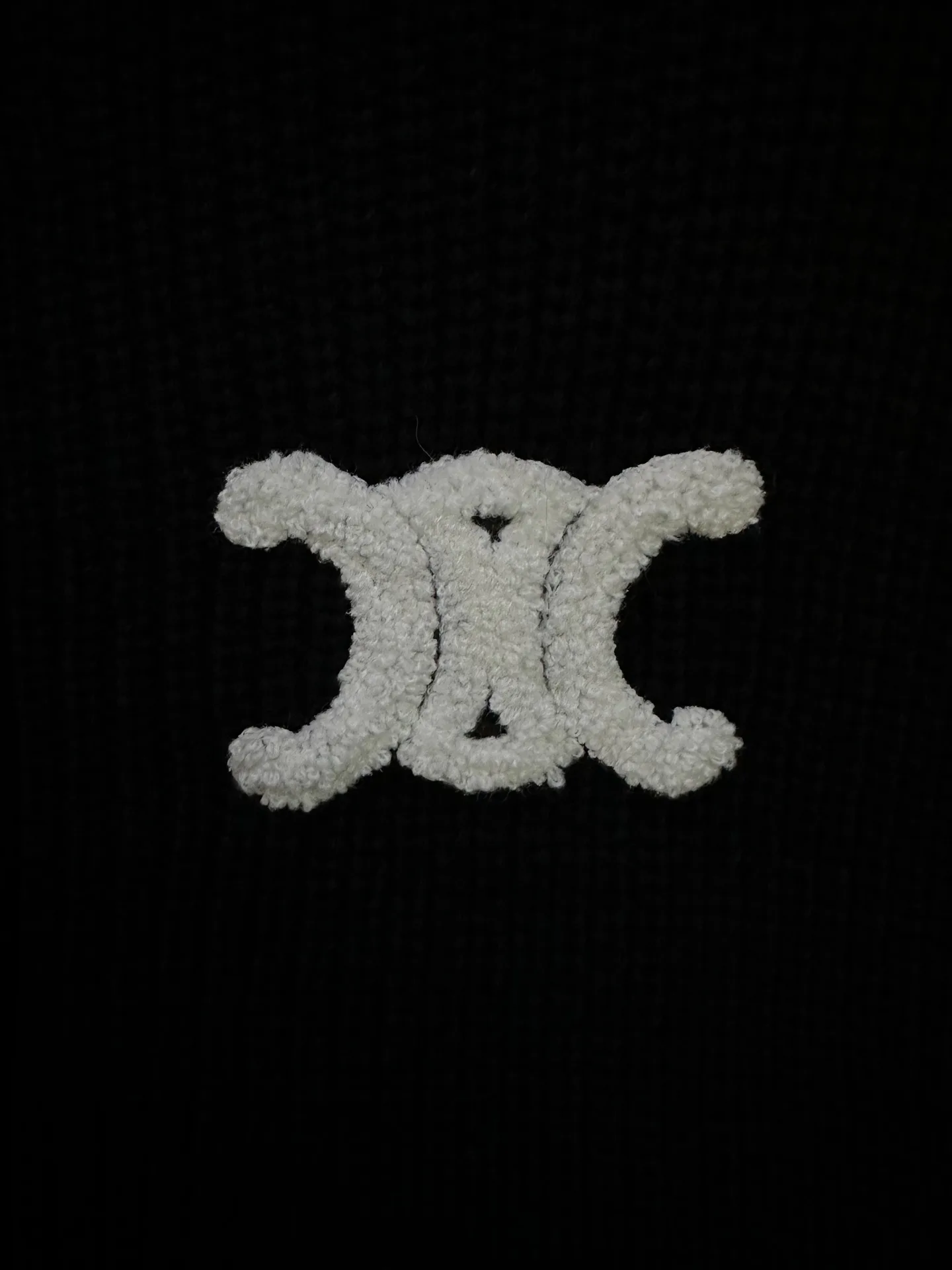 Triomphe Logo Ribbed Knit Zip-Up Hoodie D35023531 — view 8