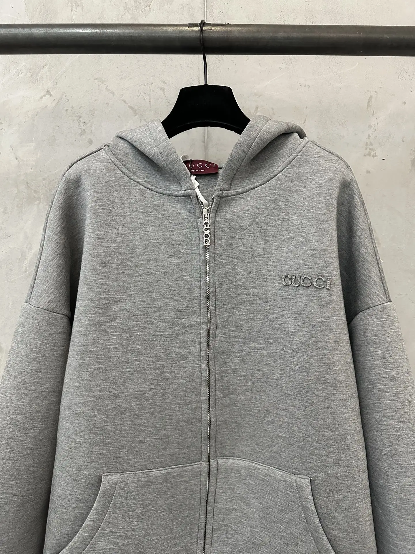 Logo Embroidered Zip-Up Hoodie D35020184 — view 3