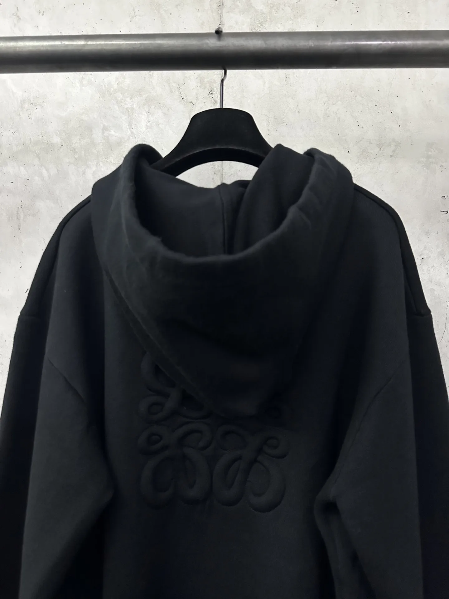 Logo-Embroidered Merino Wool Zip-Up Hoodie D35024386 — view 5