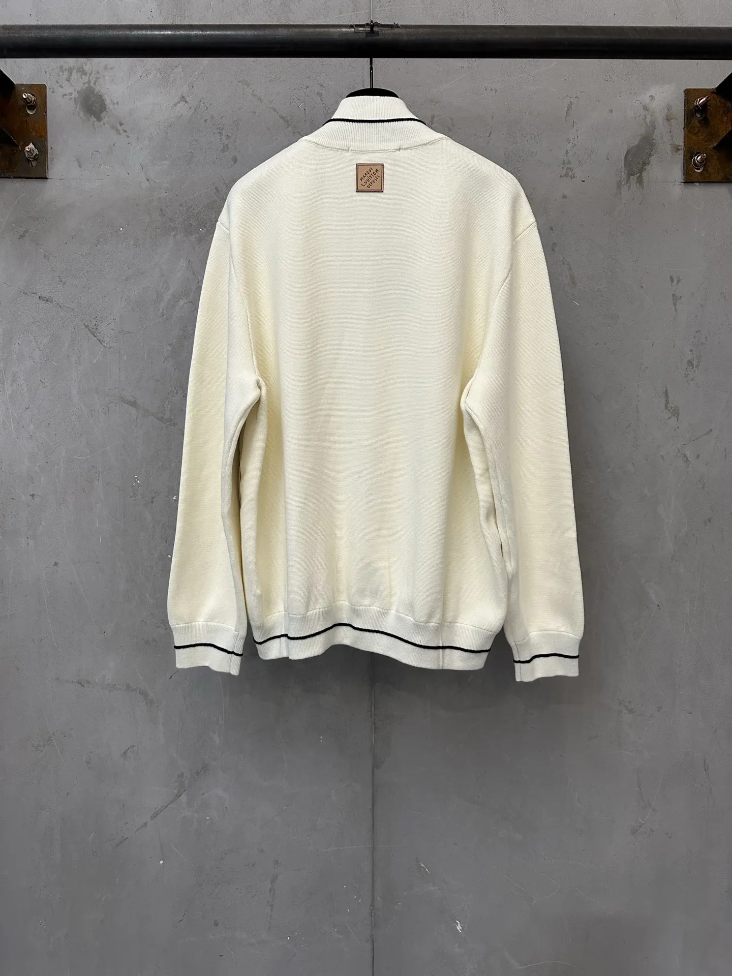 Logo Embroidered Hybrid Knit Zip-Up Cardigan D35024378 — view 2