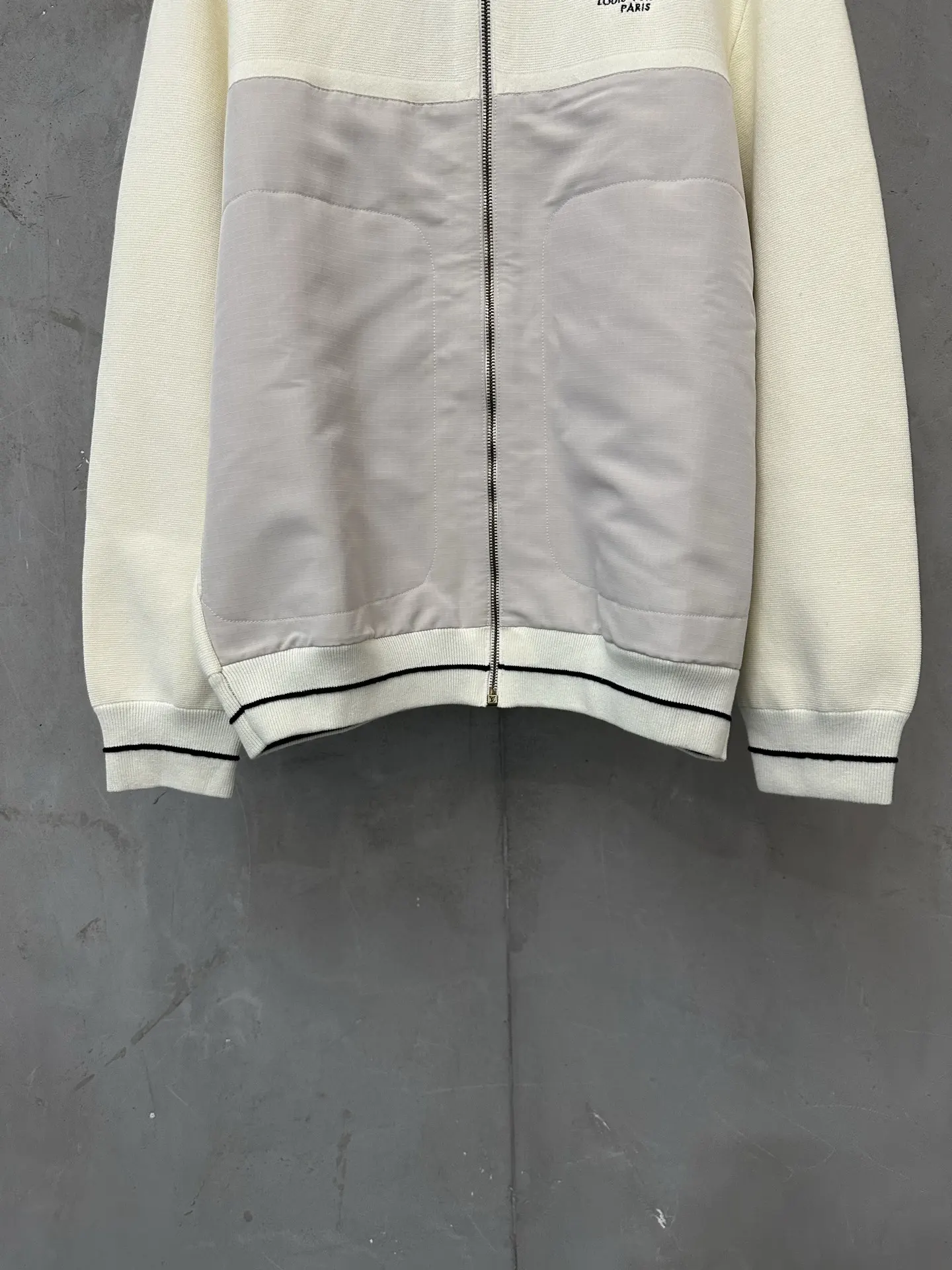 Logo Embroidered Hybrid Knit Zip-Up Cardigan D35024378 — view 4