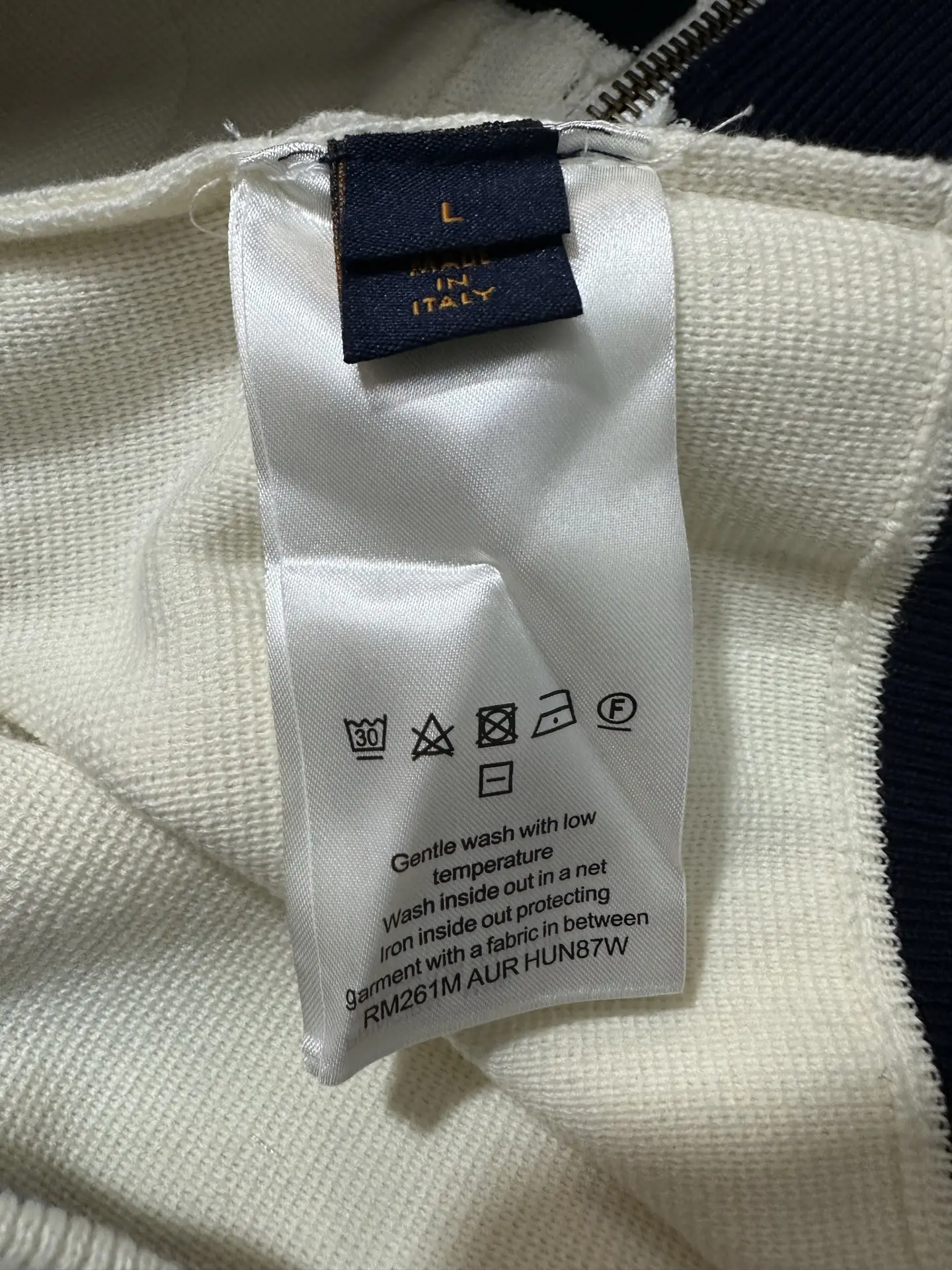 Logo Embroidered Hybrid Knit Zip-Up Cardigan D35024378 — view 11
