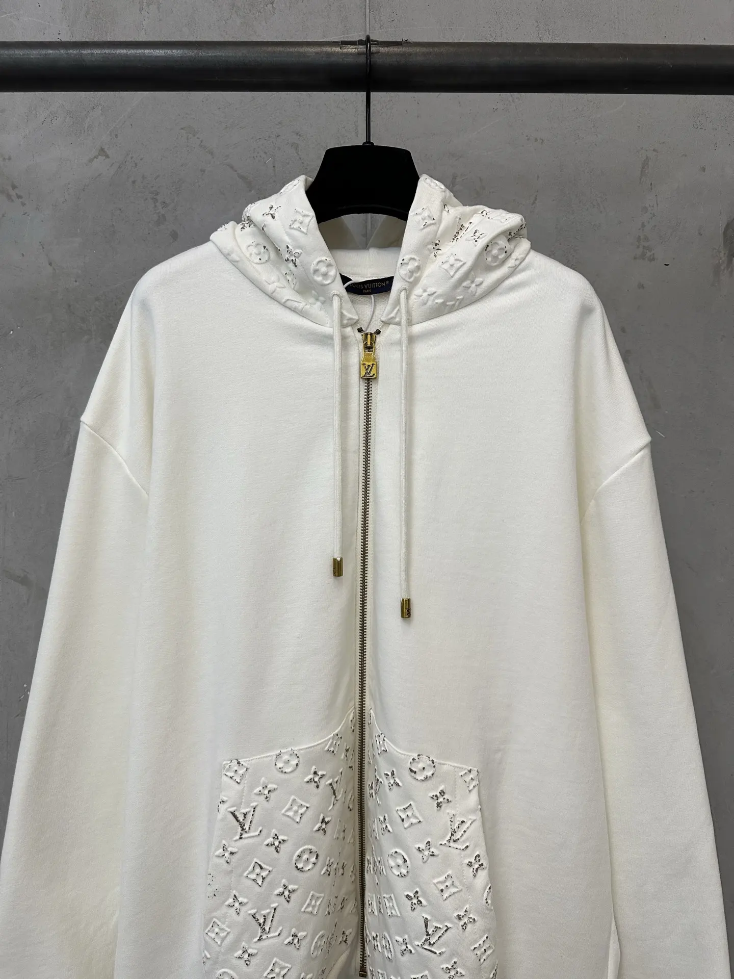 Monogram Embossed Zip-Up Hoodie D35021809 — view 3