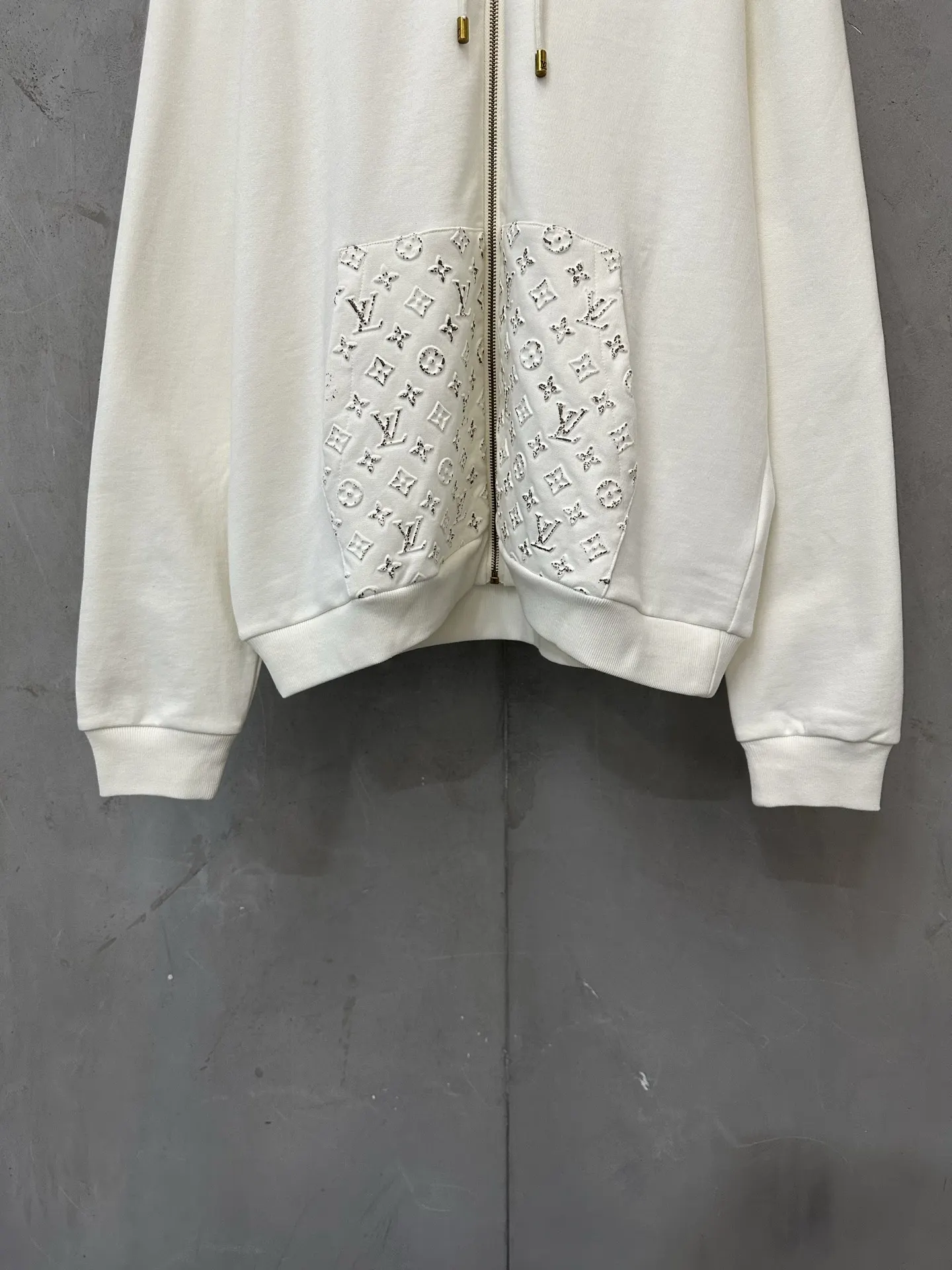 Monogram Embossed Zip-Up Hoodie D35021809 — view 4