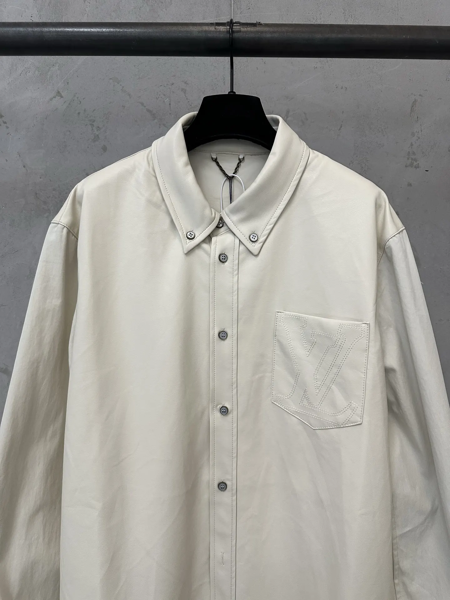 LV Faux Leather Embroidered Overshirt D35021771 — view 3