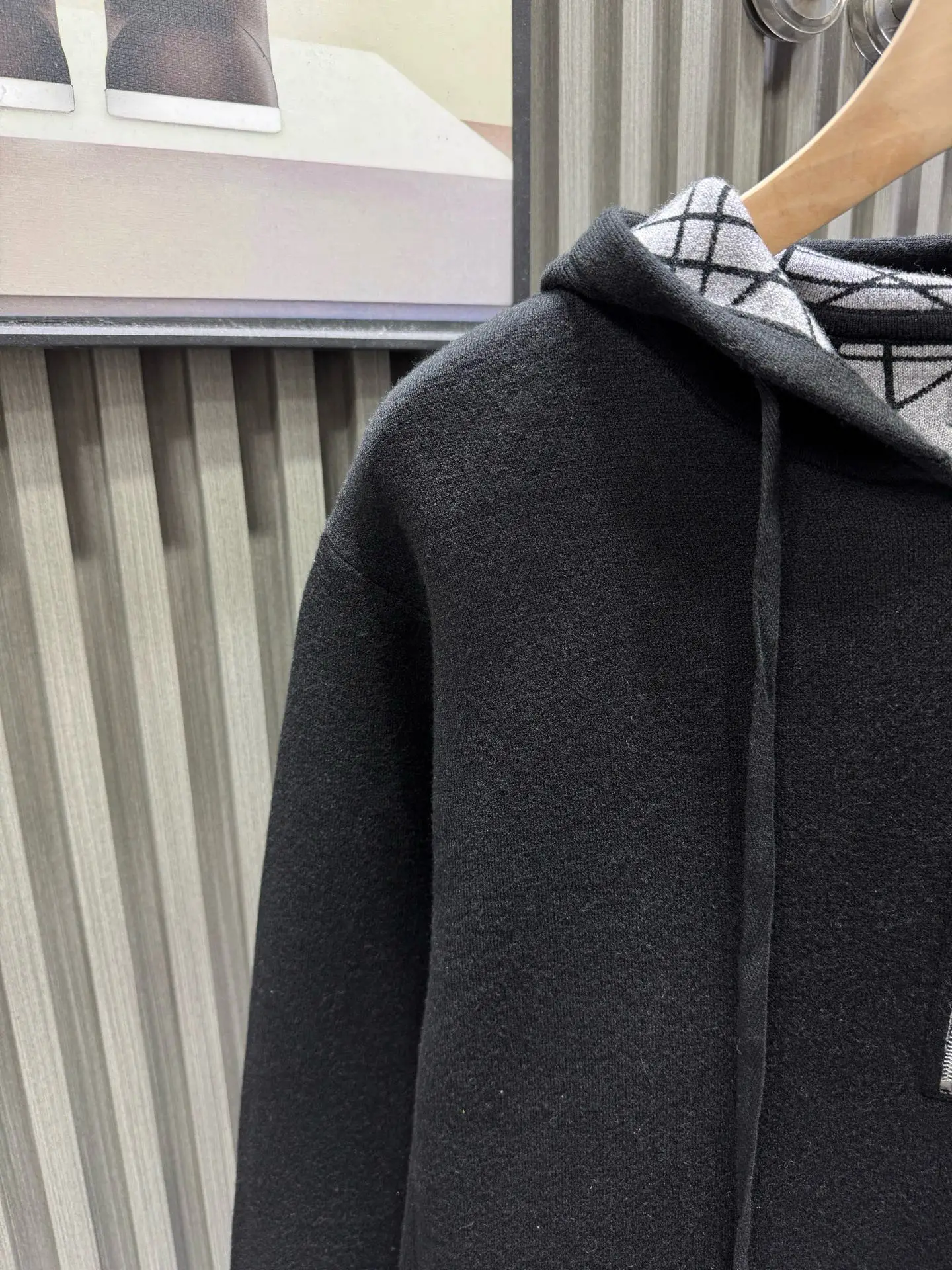 Logo-Jacquard Cashmere-Blend Half-Zip Hoodie D35514547 — view 7