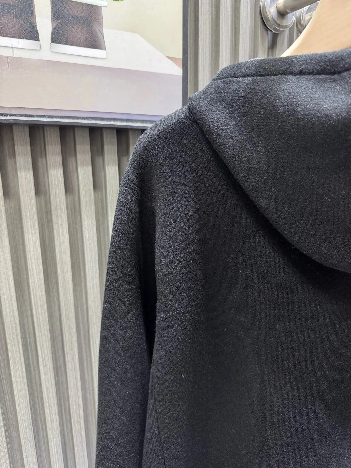Logo-Jacquard Cashmere-Blend Half-Zip Hoodie D35514547 — view 8