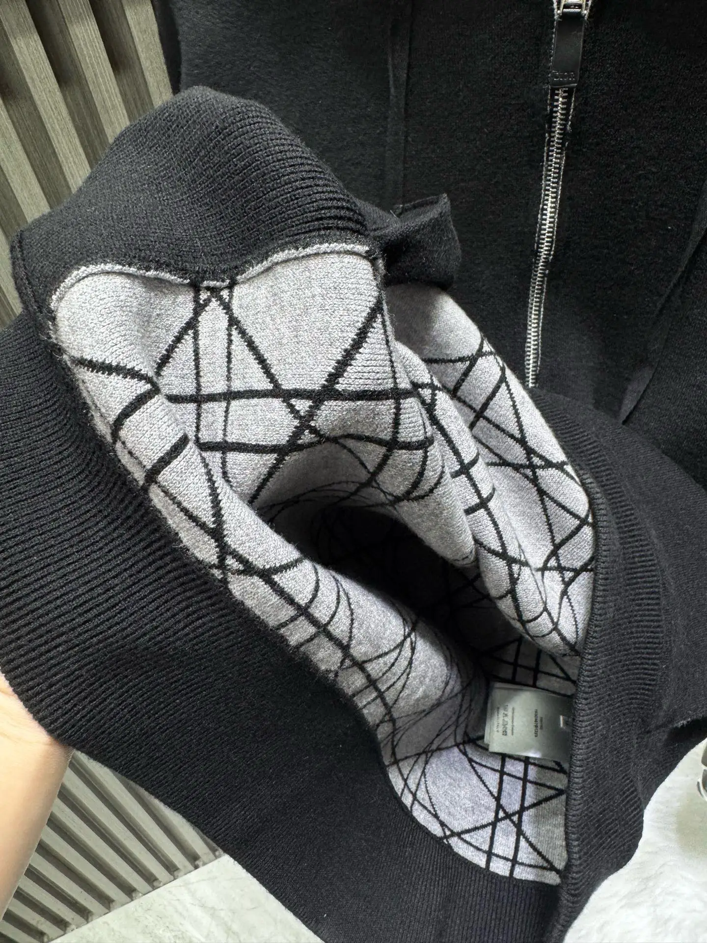 Logo-Jacquard Cashmere-Blend Half-Zip Hoodie D35514547 — view 11