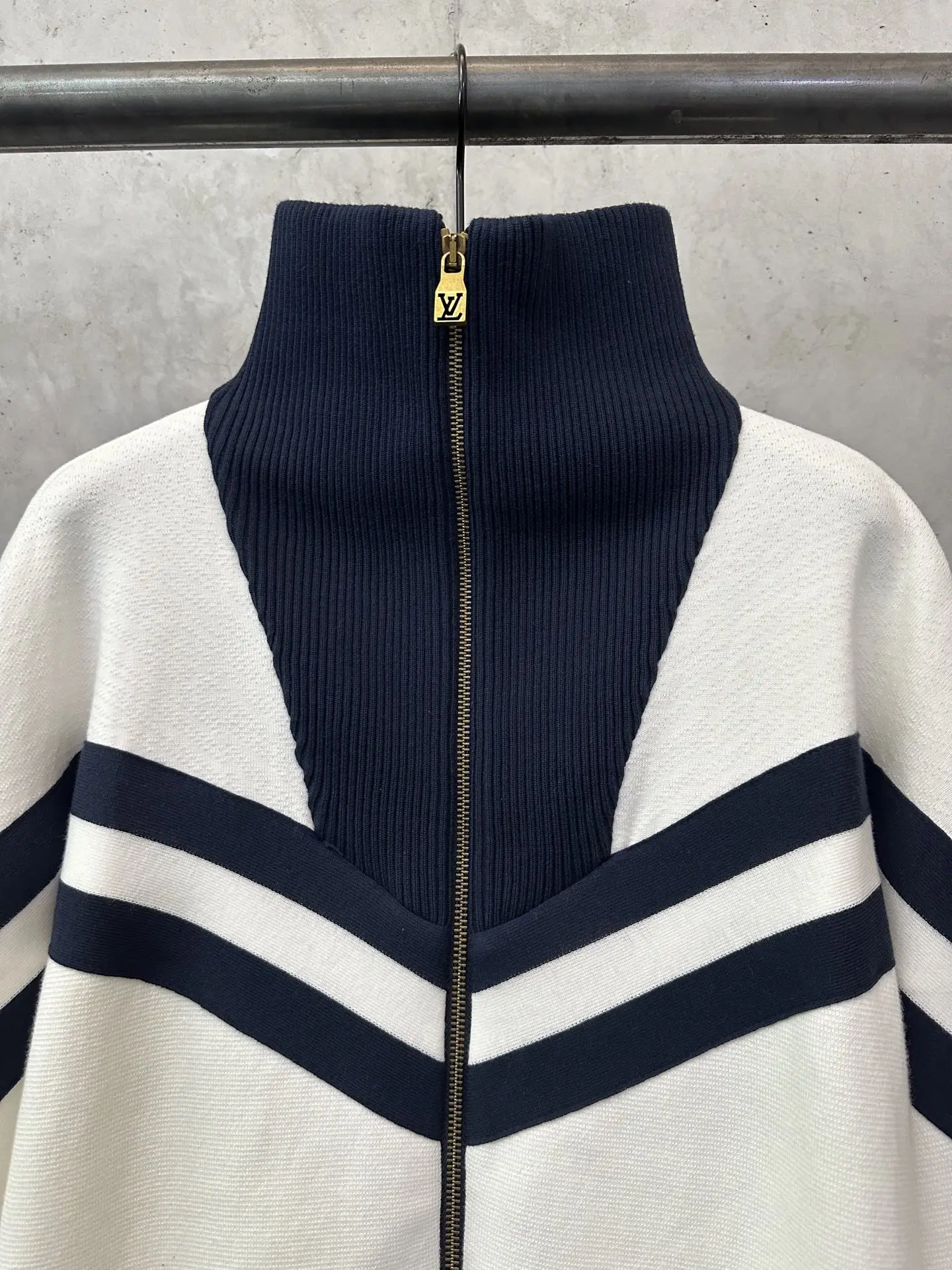 Nautical Knit Zip-Up Cardigan D36025023 — view 3