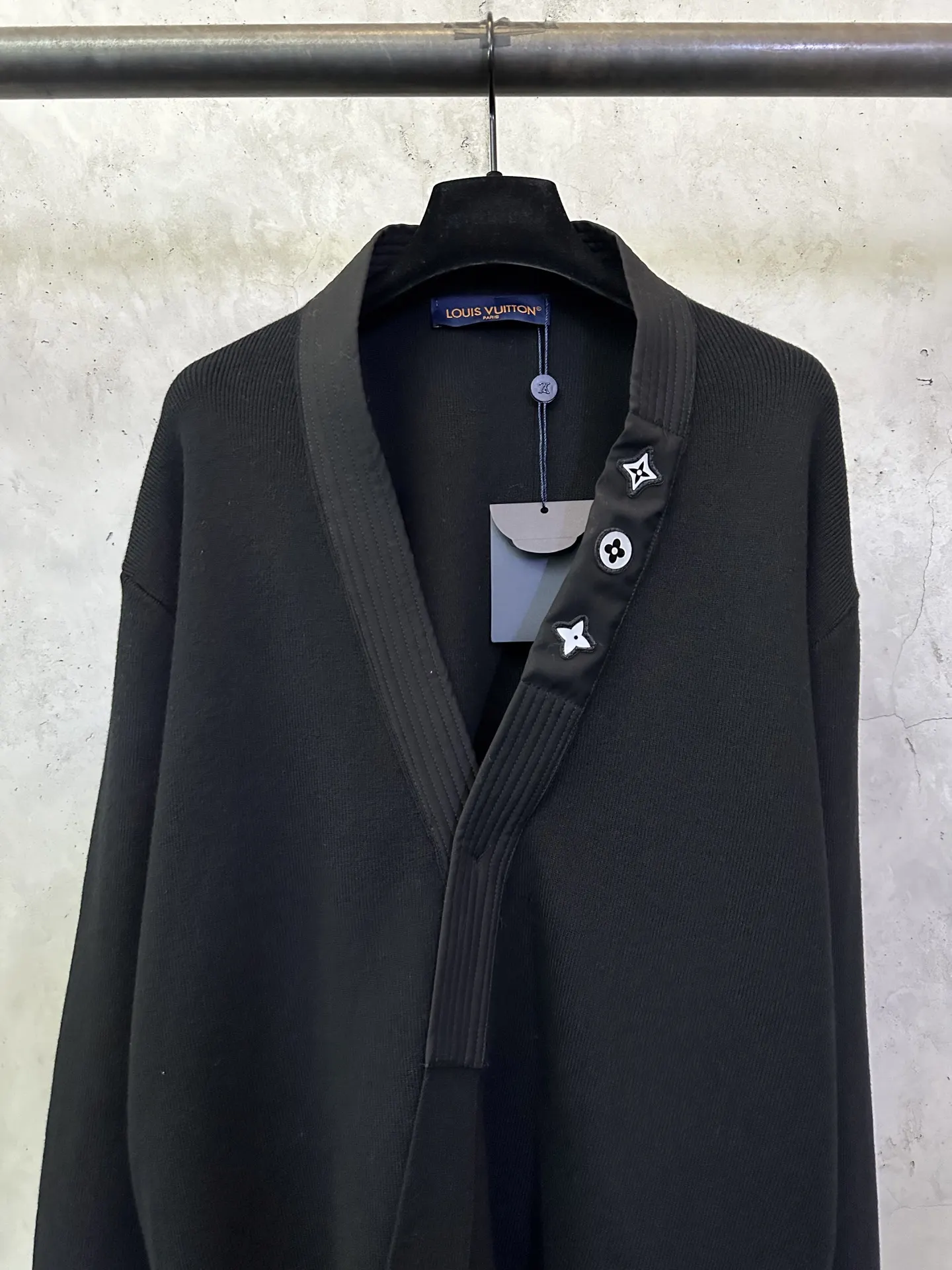 Monogram Motif Cashmere-Blend V-Neck Cardigan D36015741 — view 3