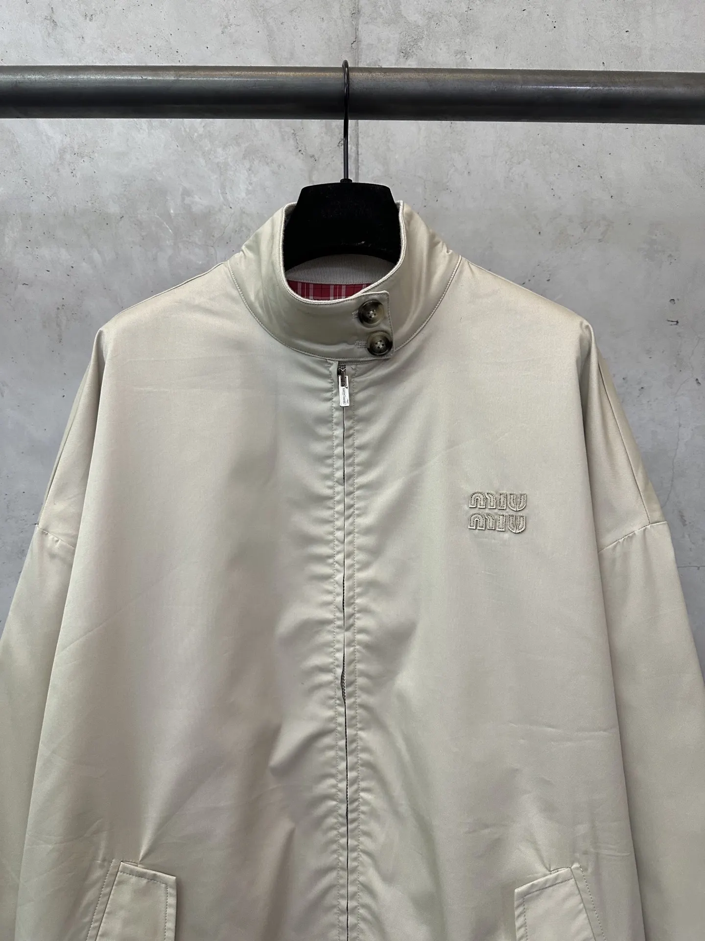 Embroidered Logo Harrington Jacket D36024409 — view 3