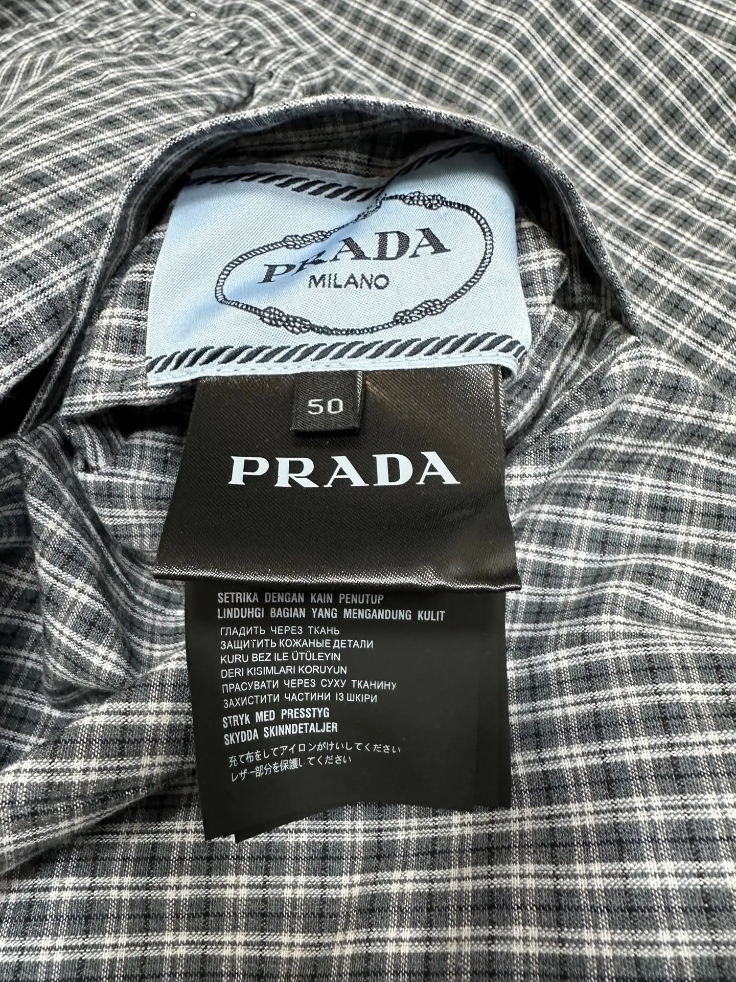 Reversible Plaid Zip-Up Blouson Jacket D36021776 — view 14