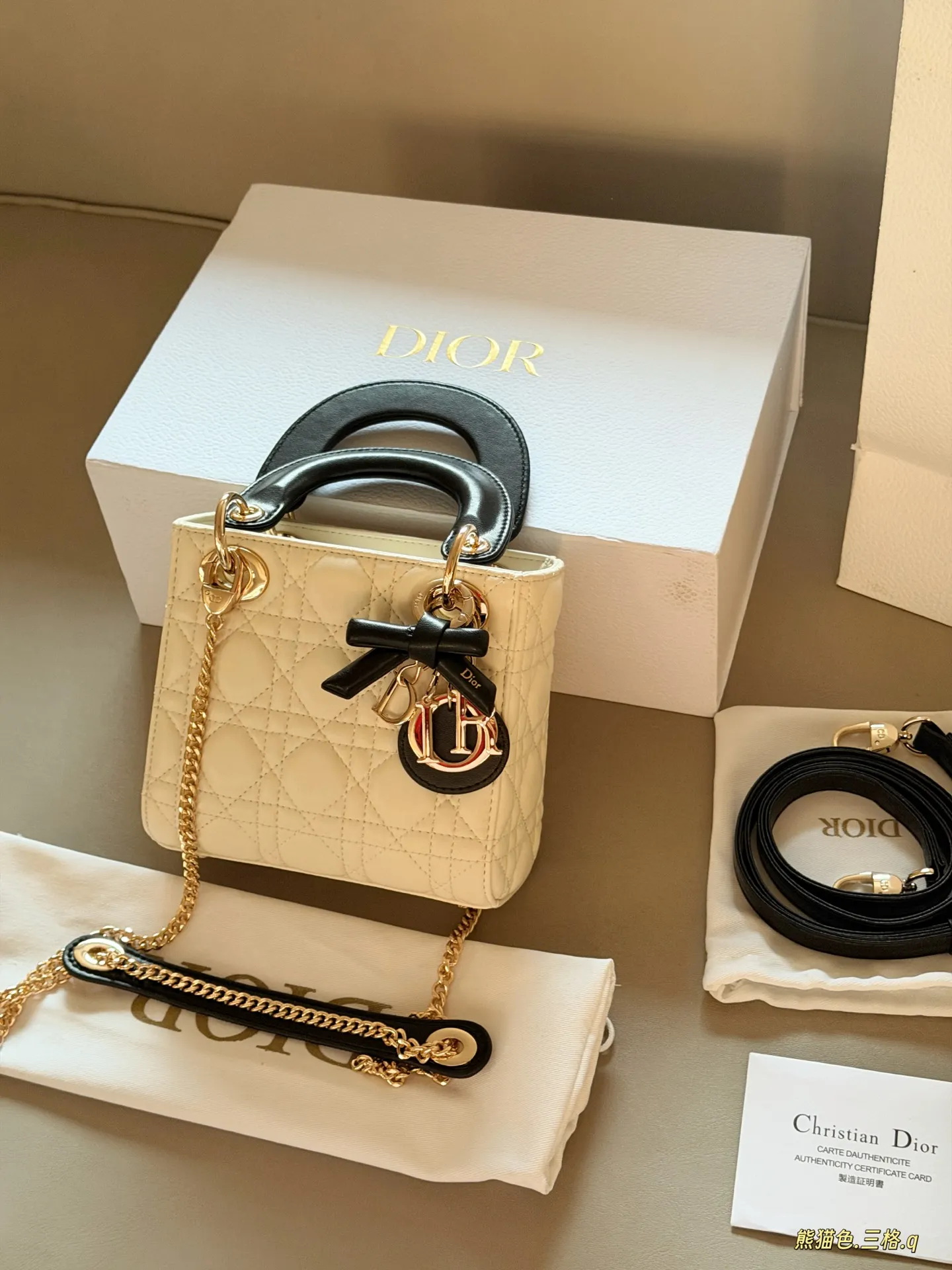 Lady Dior Quilted Lambskin Top-Handle Bag D36017909 — view 2