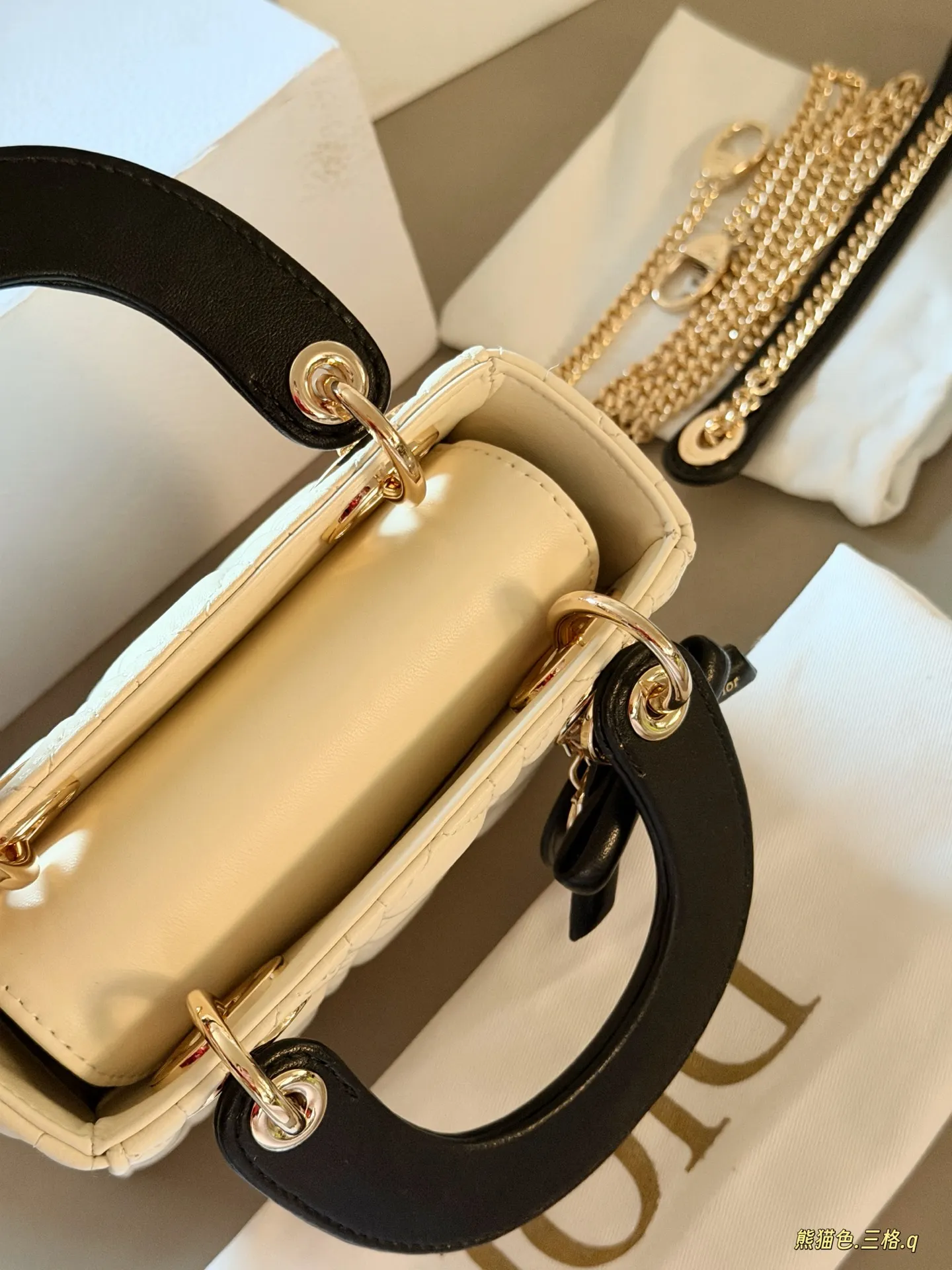 Lady Dior Quilted Lambskin Top-Handle Bag D36017909 — view 7