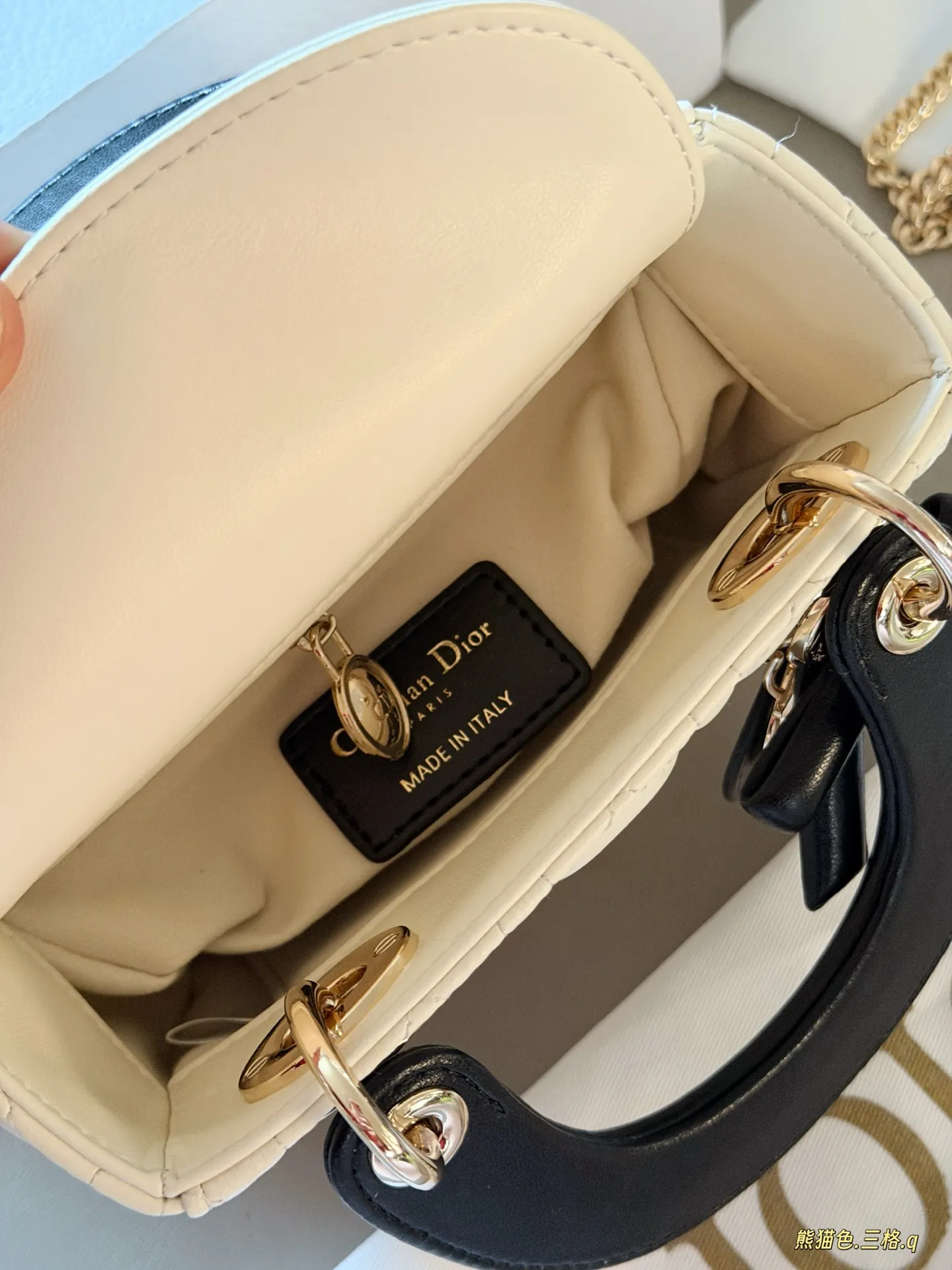 Lady Dior Quilted Lambskin Top-Handle Bag D36017909 — view 8