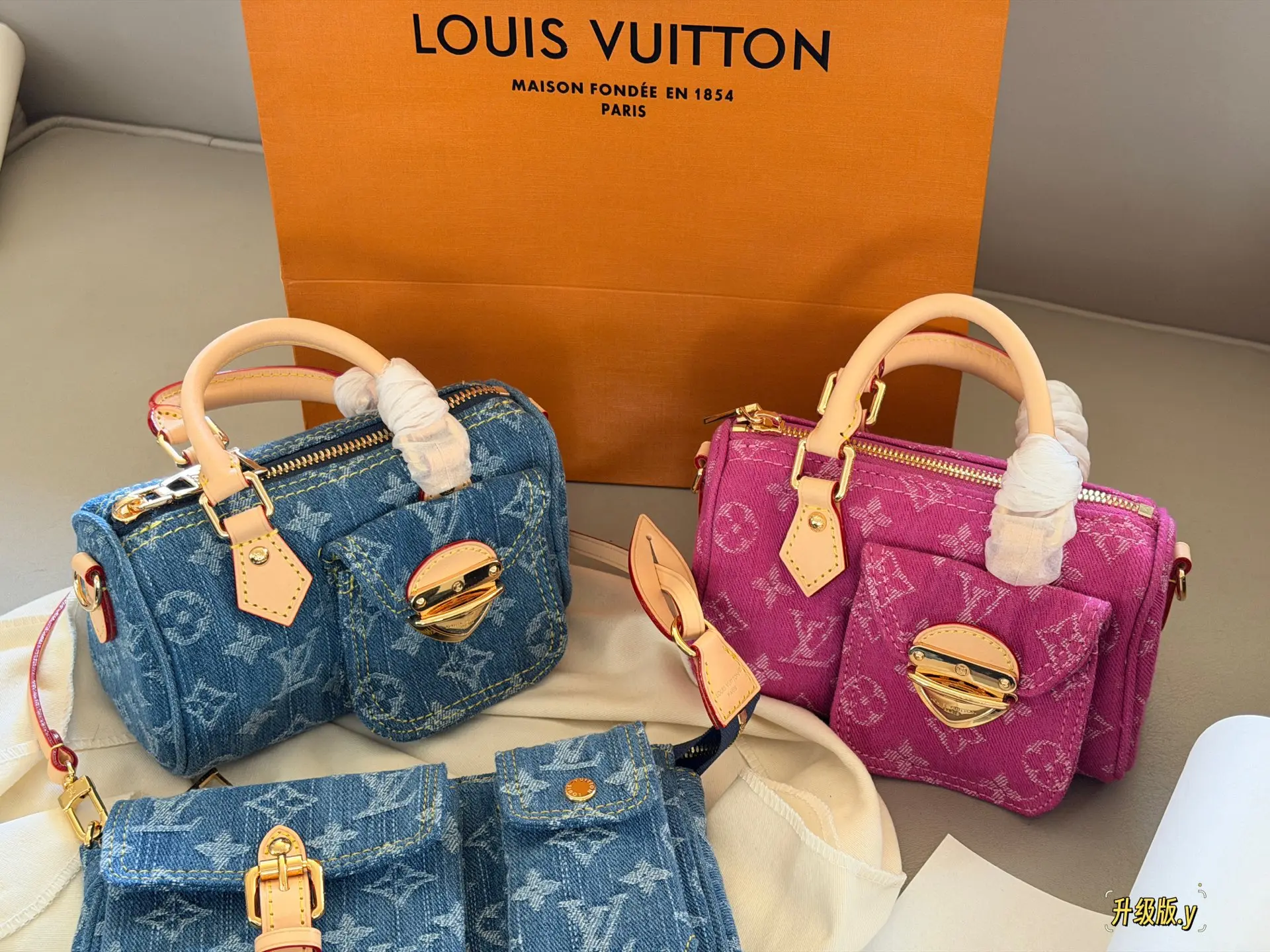 Nano Speedy Monogram Denim Bag D36018317