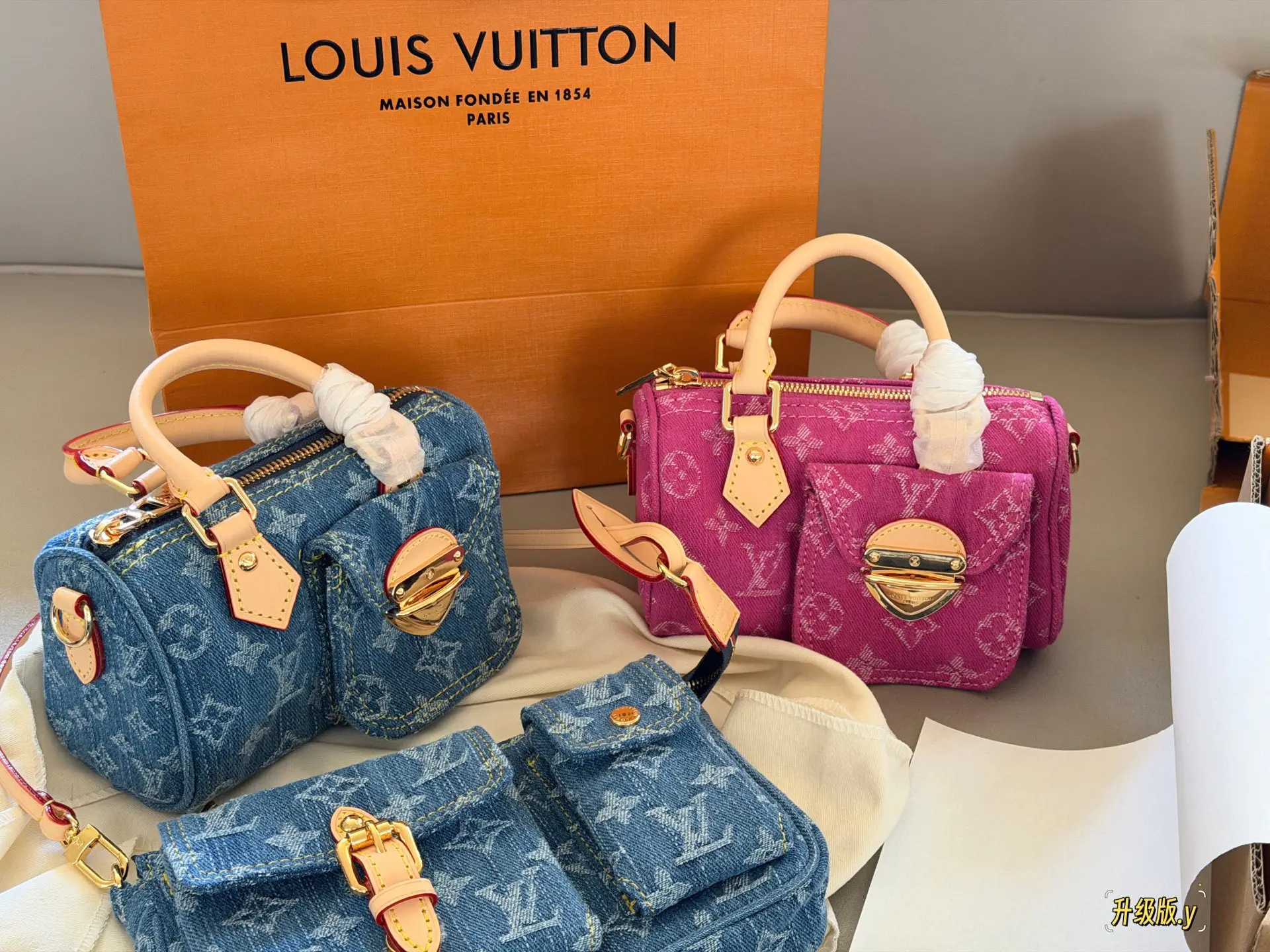 Nano Speedy Monogram Denim Bag D36018317 — view 2