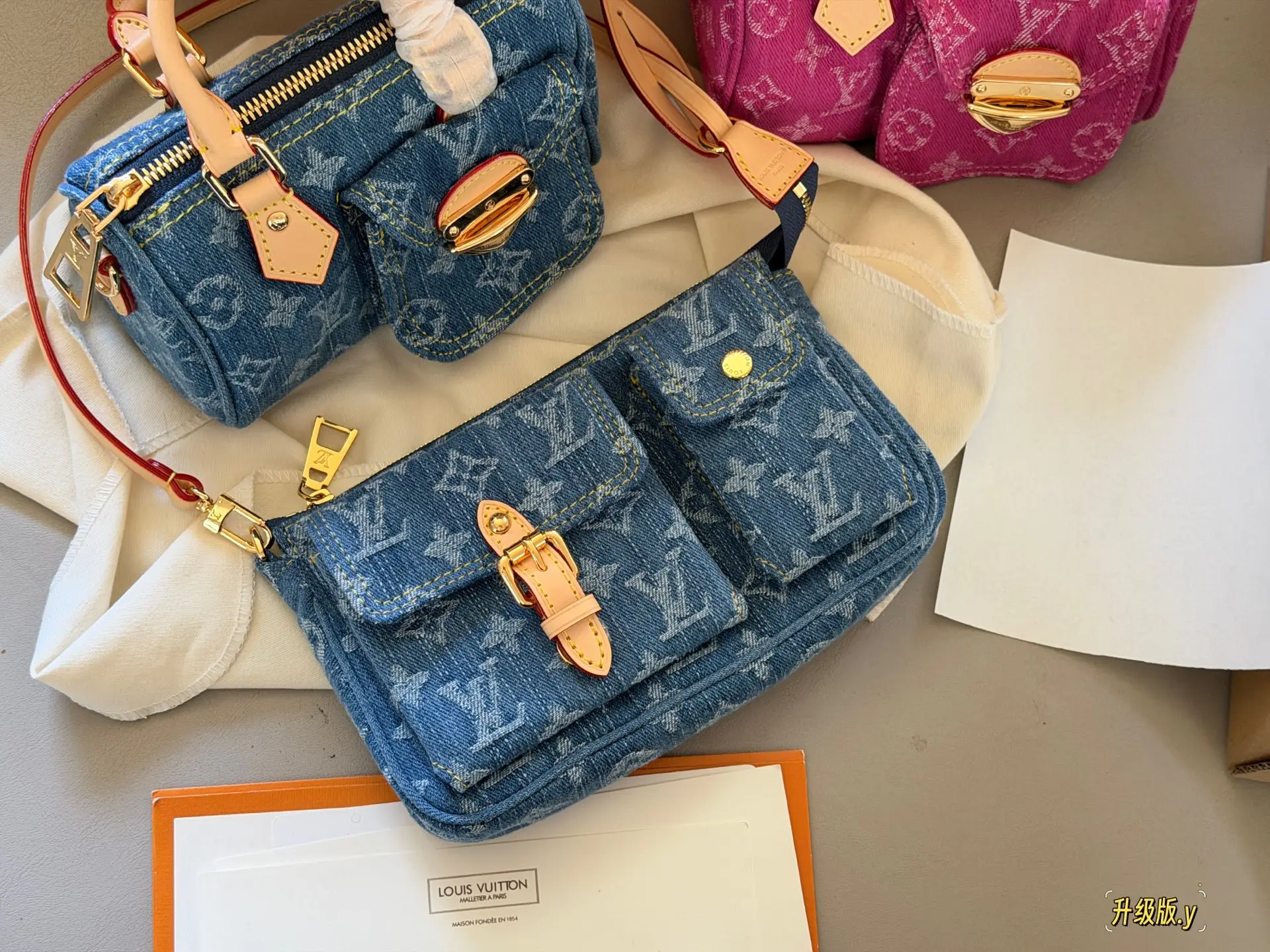 Monogram Denim Shoulder Bag D36518314