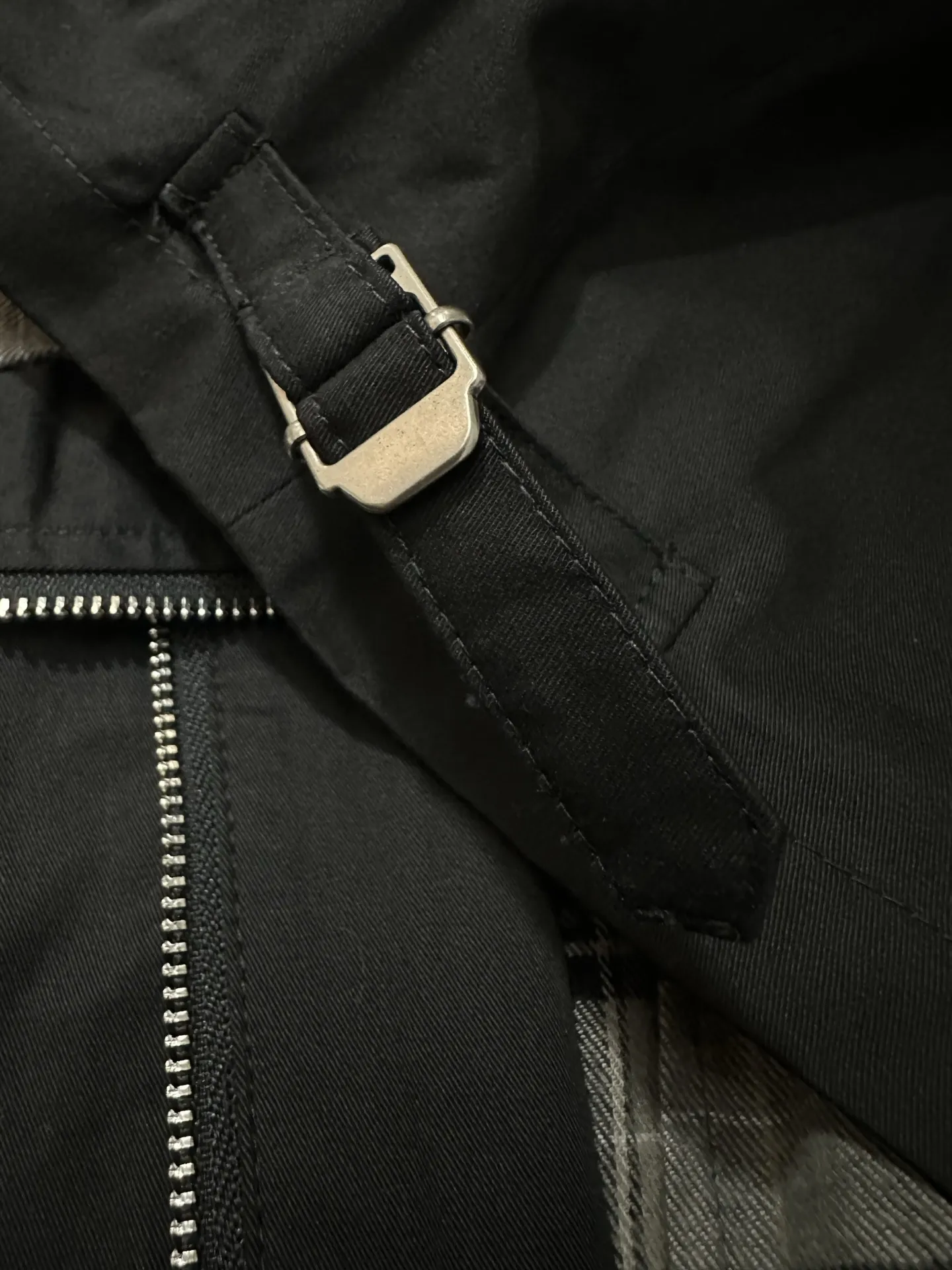 Layered-Effect Cropped Jacket with Plaid Trim D37023540 — view 14