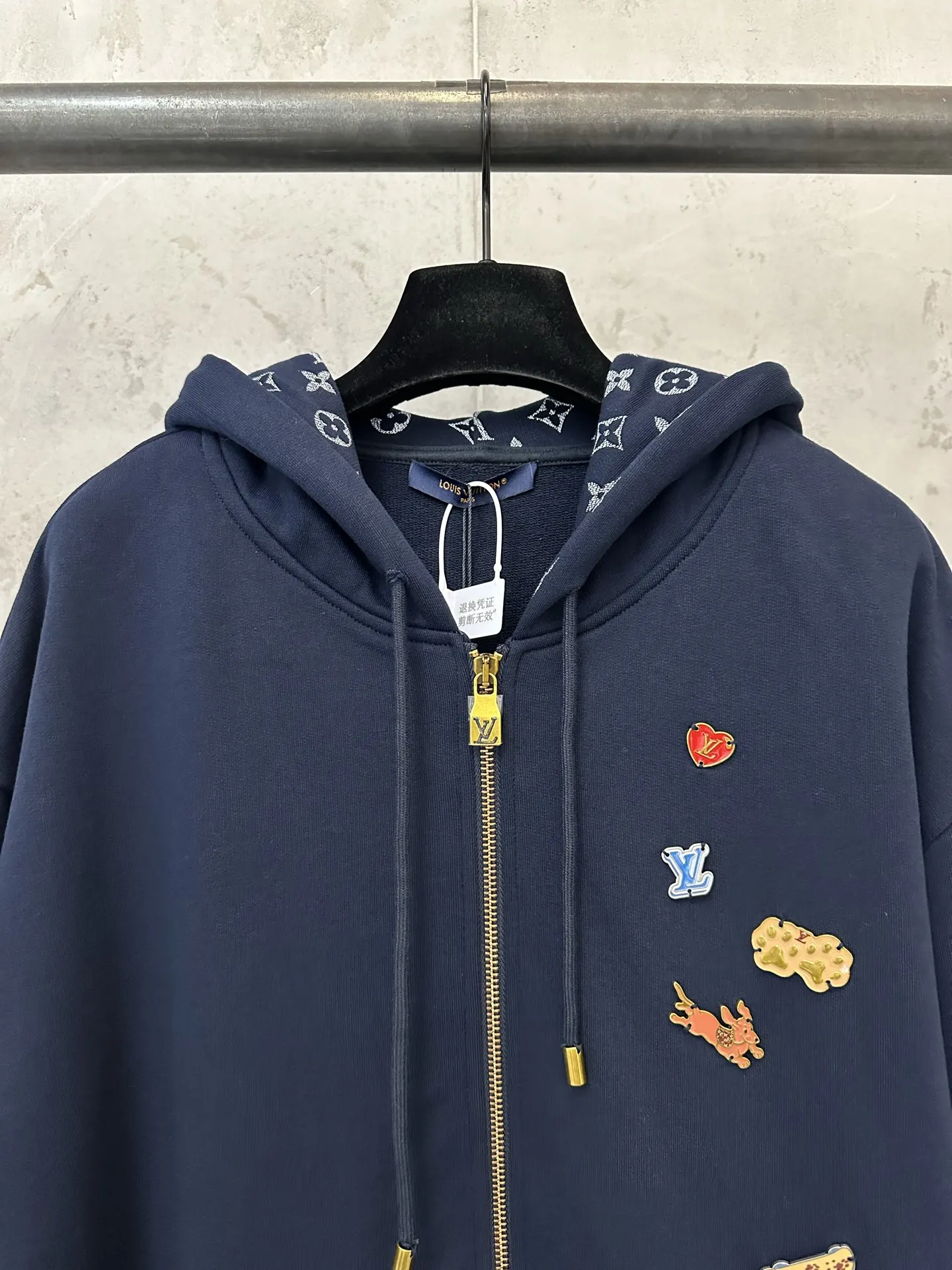 Logo Jacquard Zip-Up Hoodie D37024448 — view 5