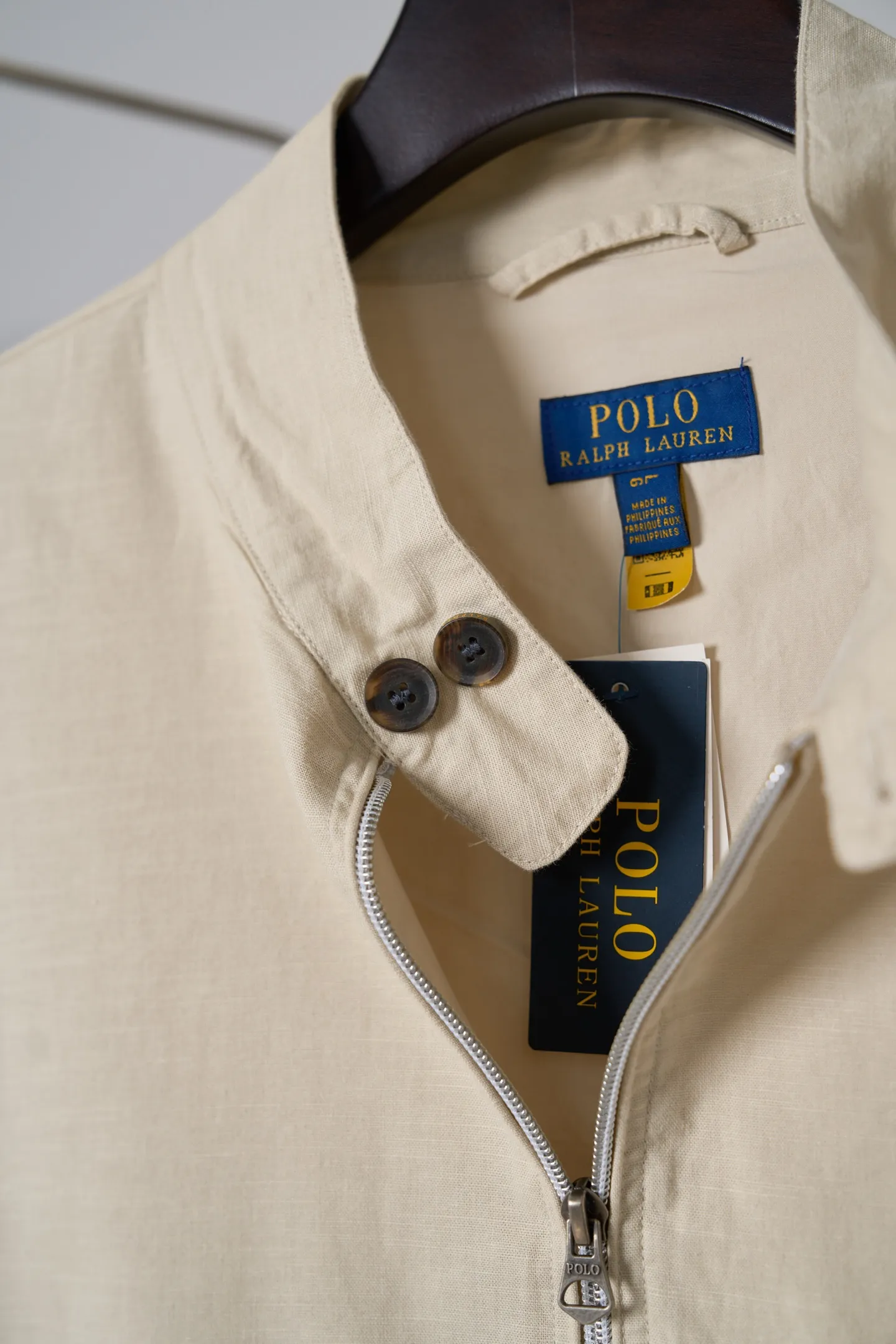 Polo Pony Embroidered Linen Harrington Jacket D37020417 — view 6