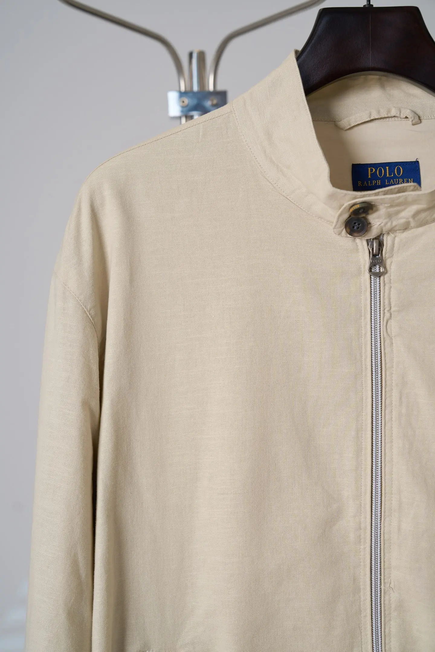 Polo Pony Embroidered Linen Harrington Jacket D37020417 — view 7
