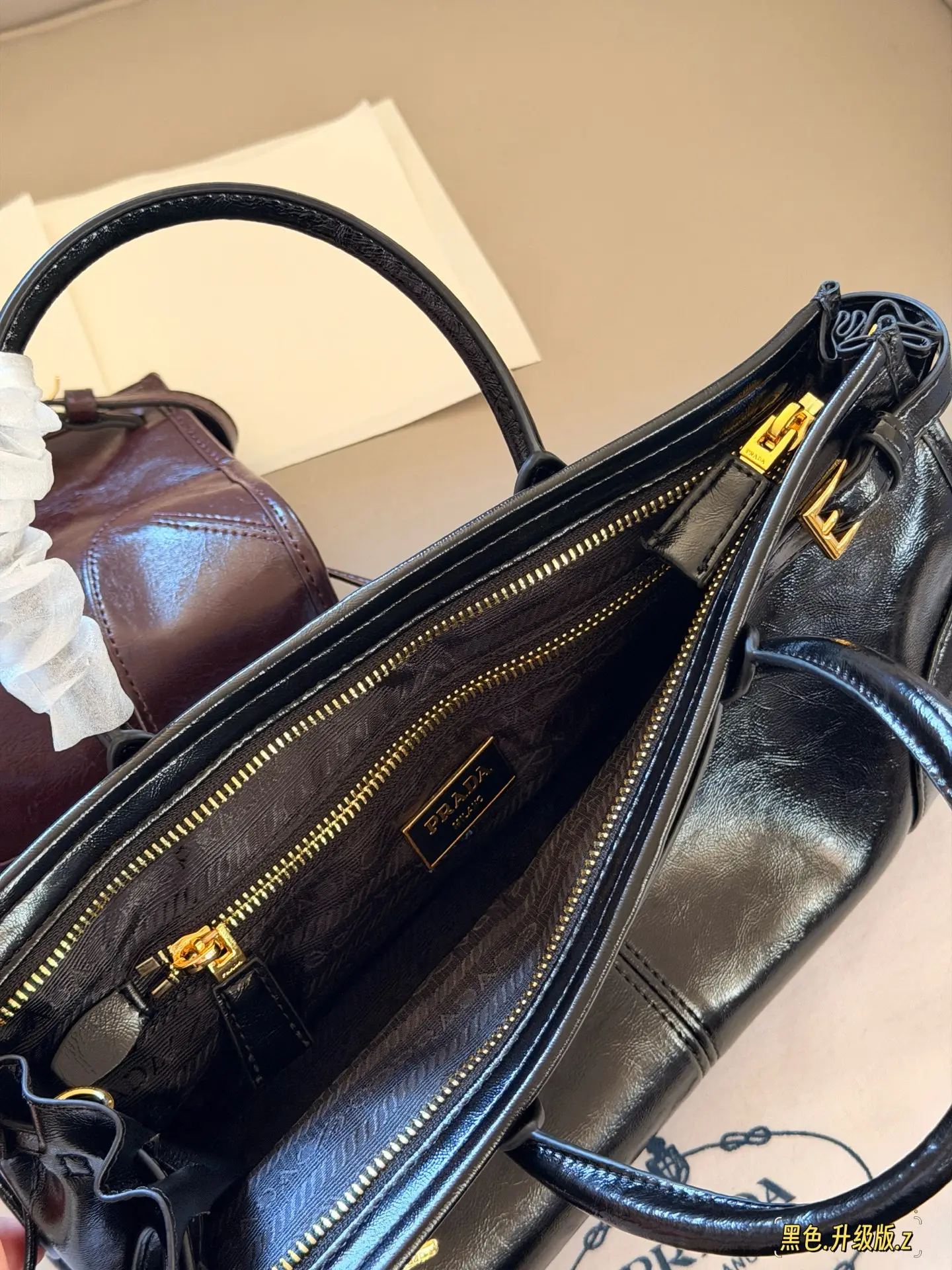 Prada Soft Lux Leather Top-Handle Bag D37017873 — view 16