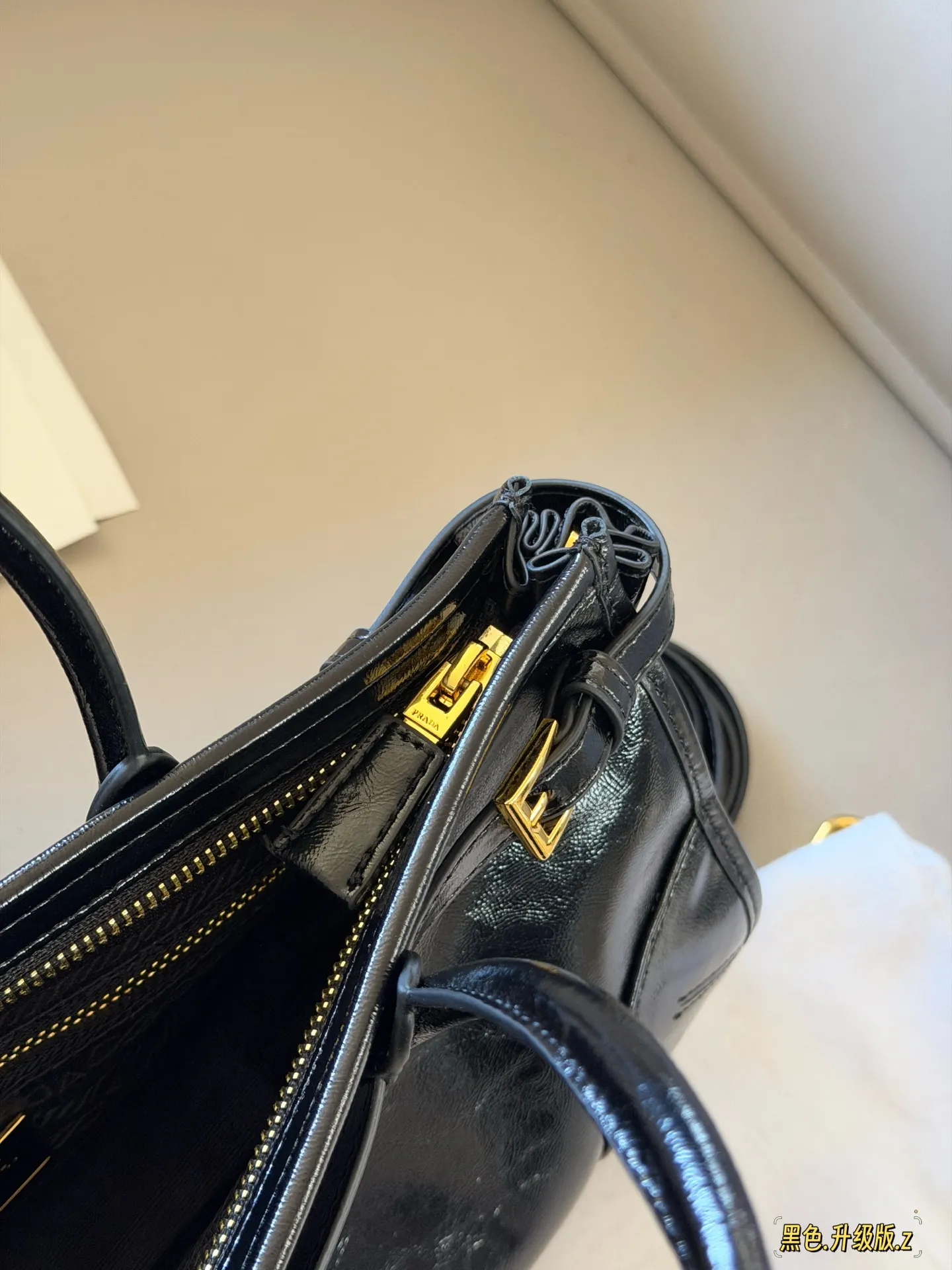 Prada Soft Lux Leather Top-Handle Bag D37017873 — view 17