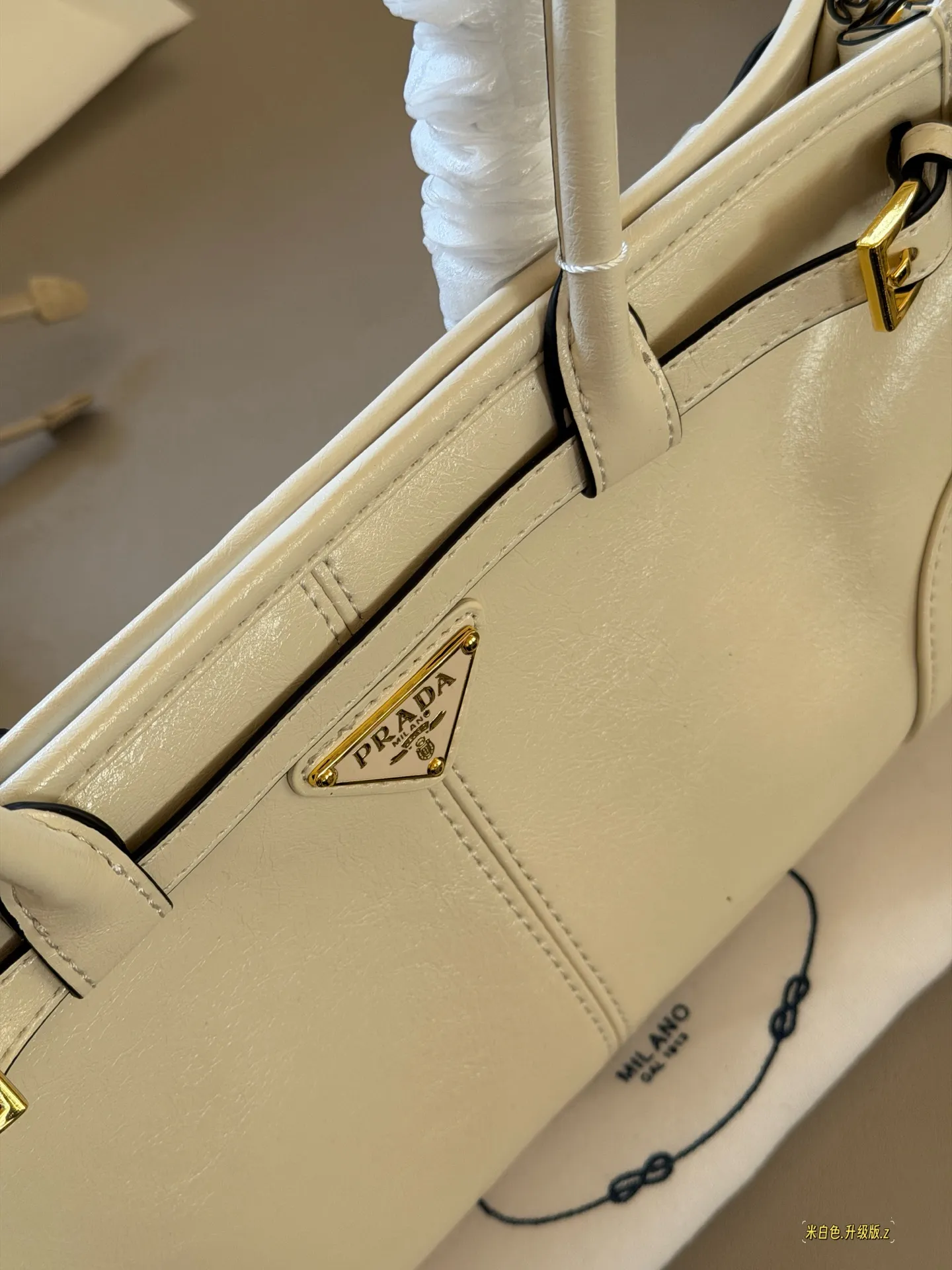 Prada Soft Lux Leather Top-Handle Bag D37017873 — view 3